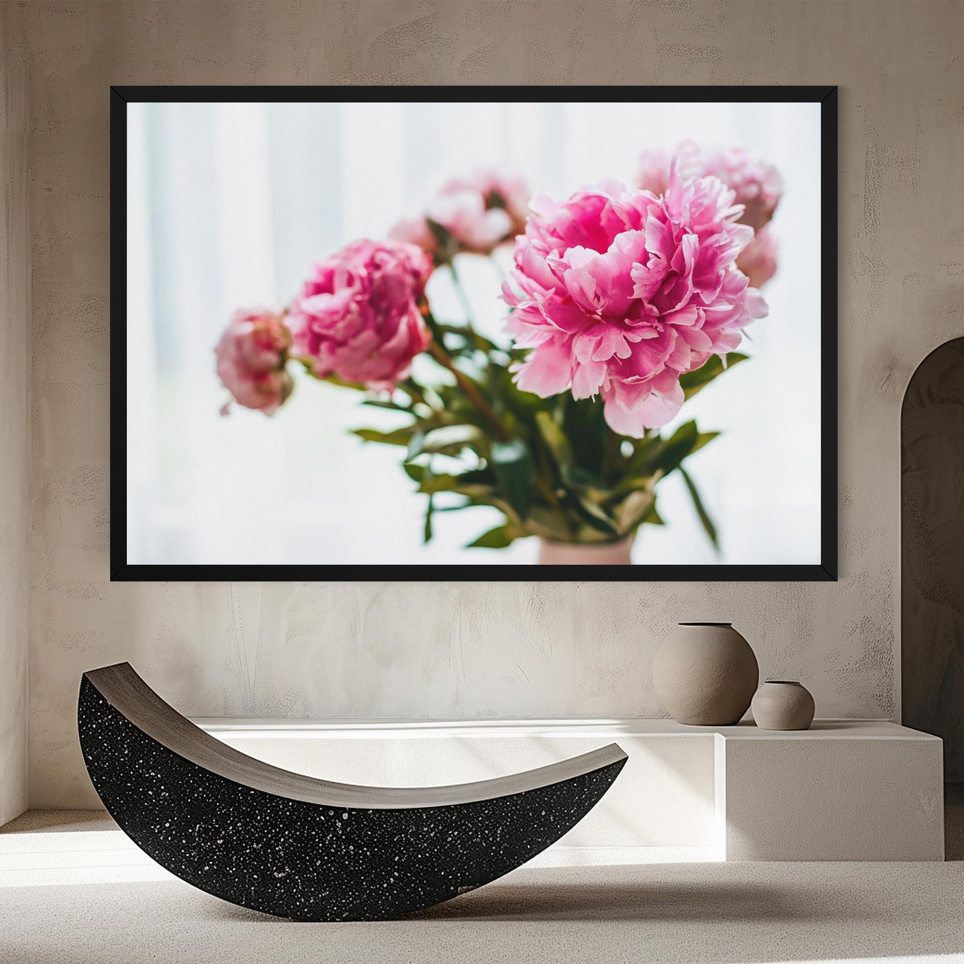 Leinwandbild Peony In Vase mockup 8