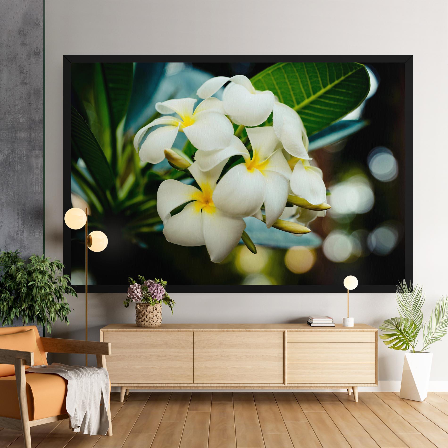 Leinwandbild Beautiful White Exotic mockup 9