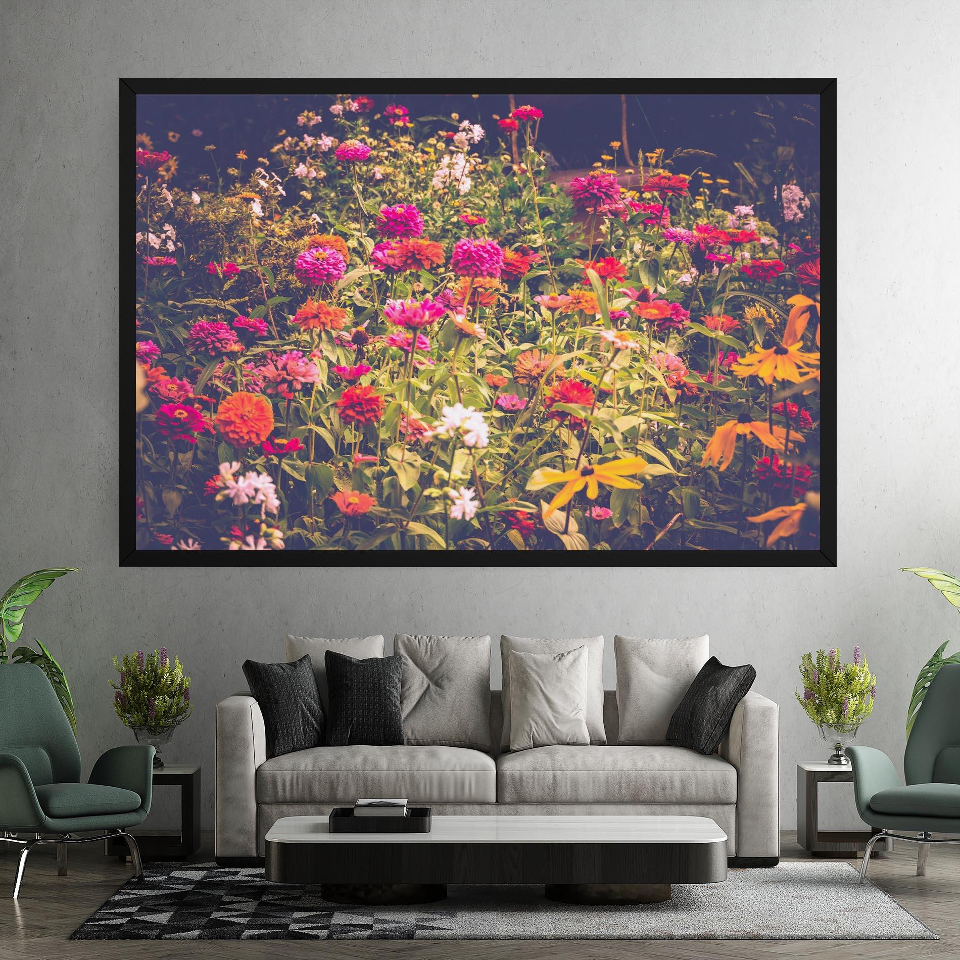 Leinwandbild Colorful Wild Field mockup 7