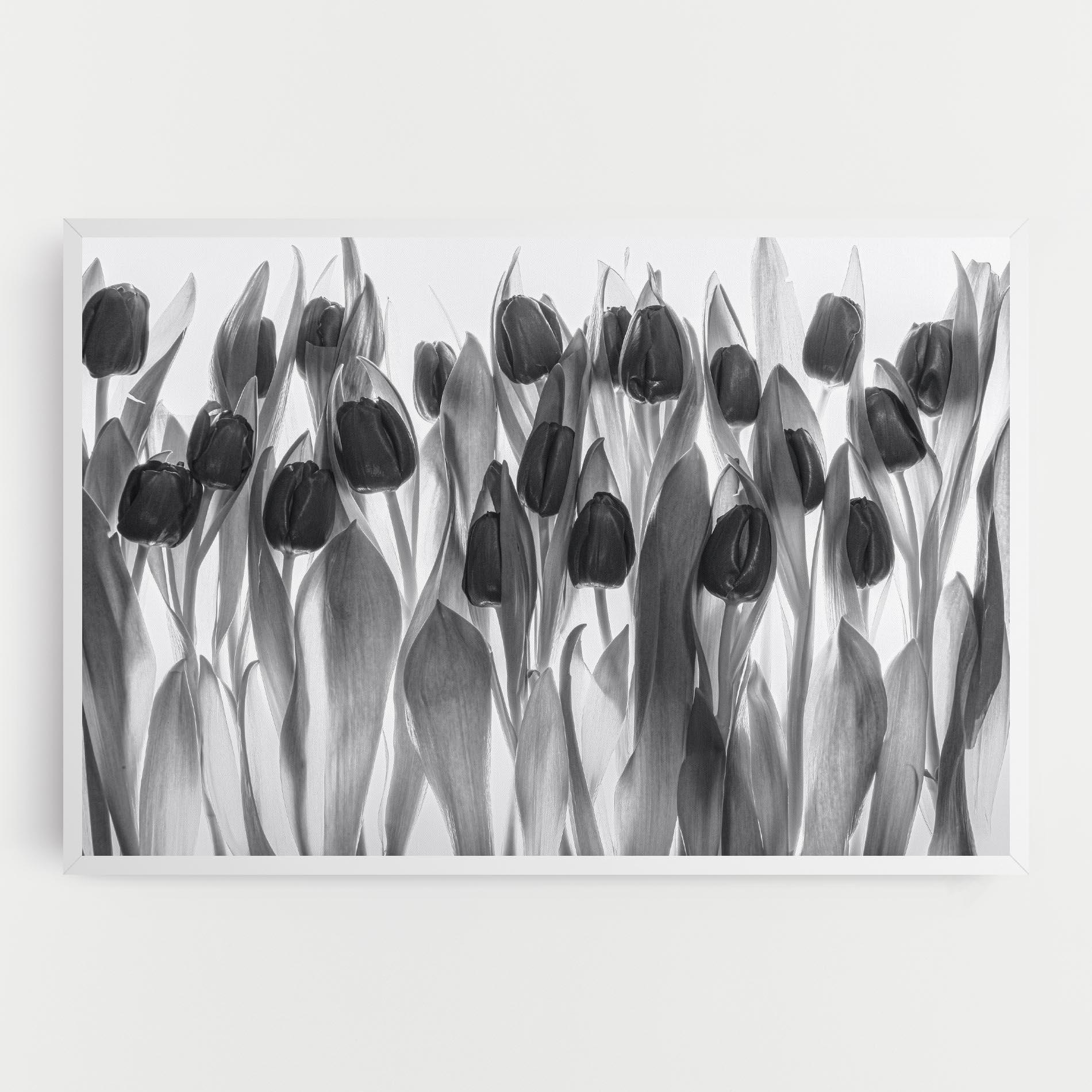 Leinwandbild Grey Tulips mockup 0