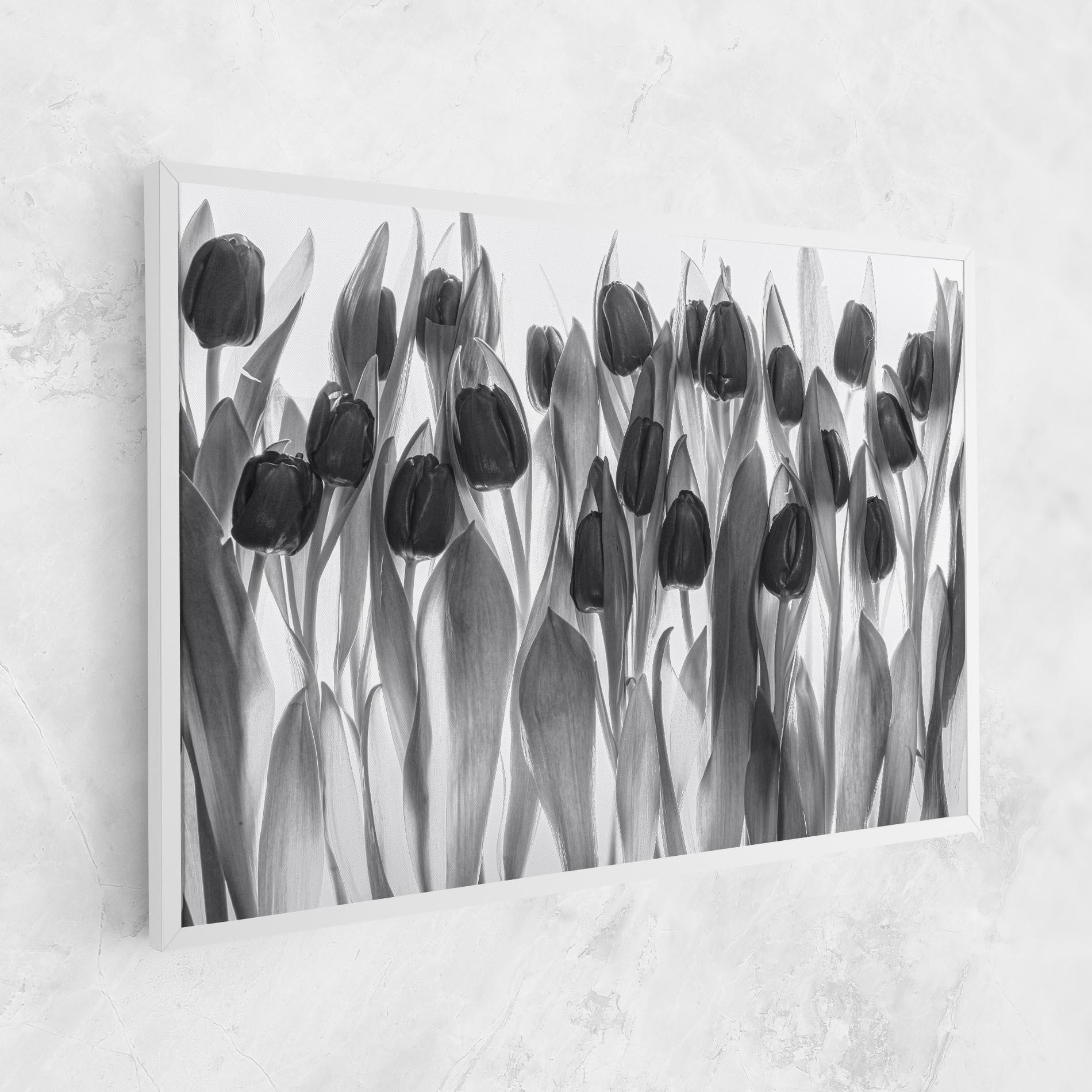 Leinwandbild Grey Tulips mockup 1