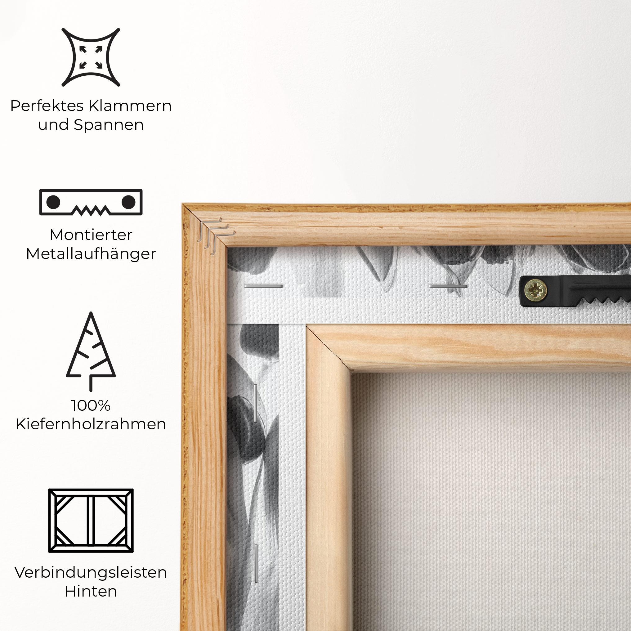 Leinwandbild Grey Tulips mockup 5