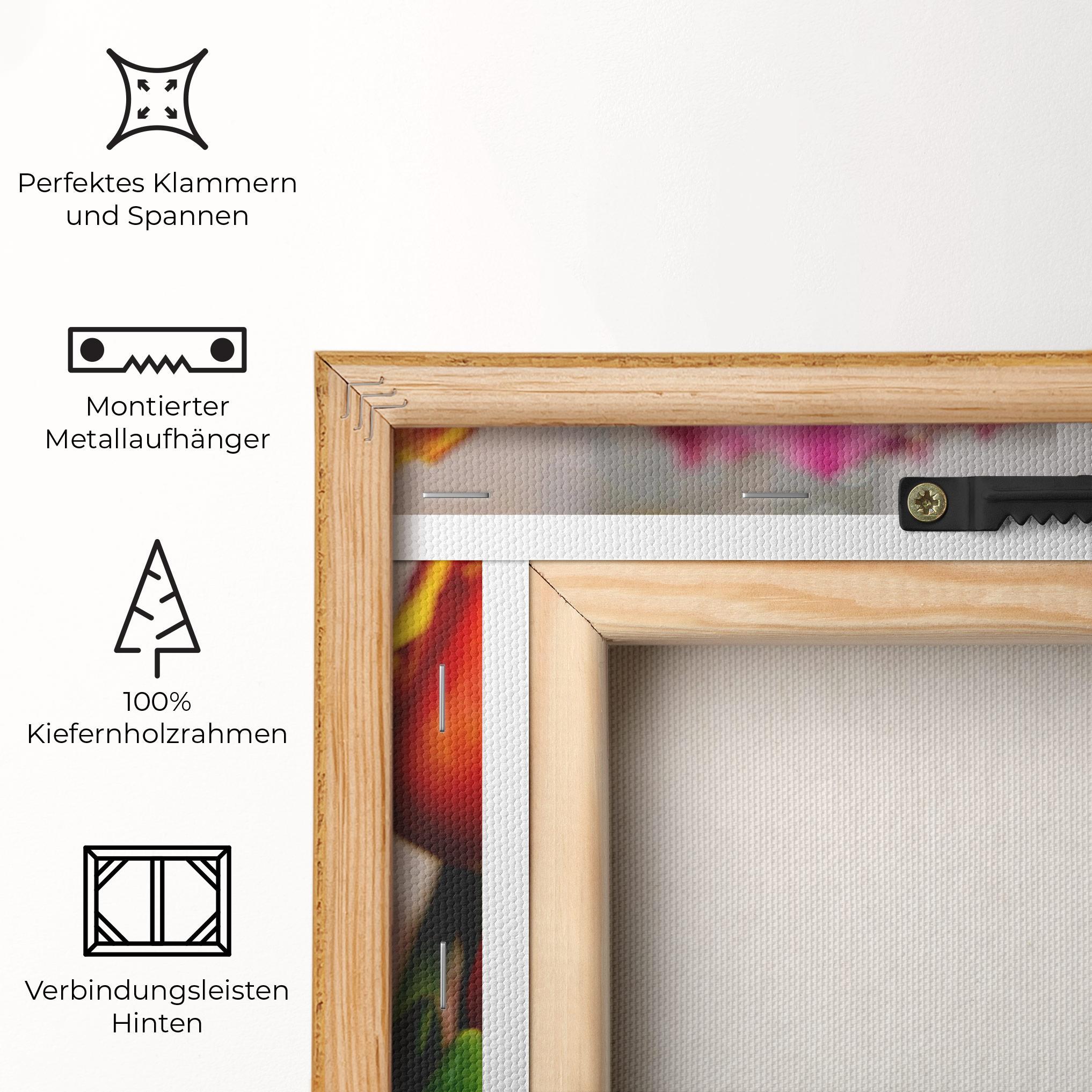 Leinwandbild Pink Orange Tulips mockup 5