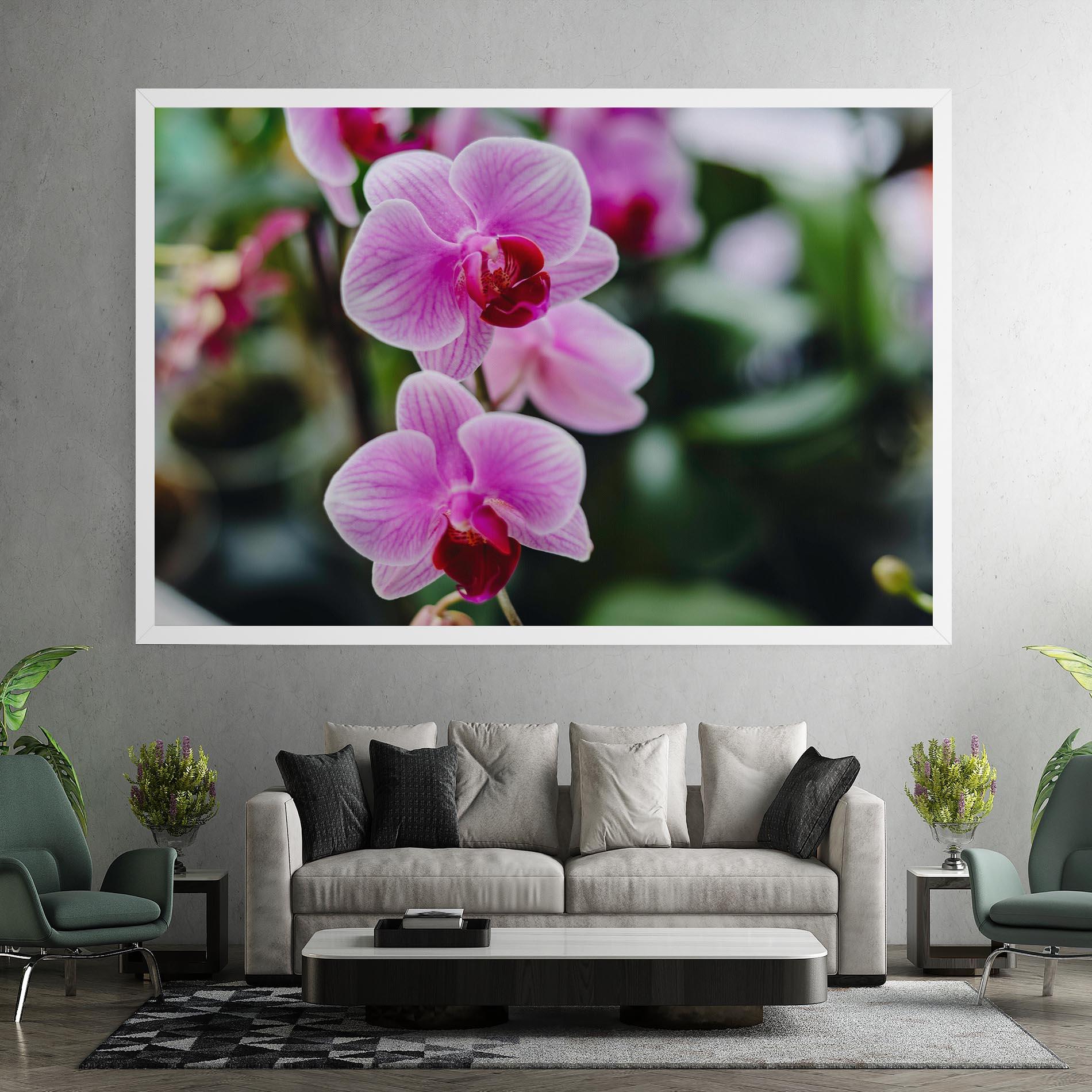 Leinwandbild Garden Purple Orchids mockup 7
