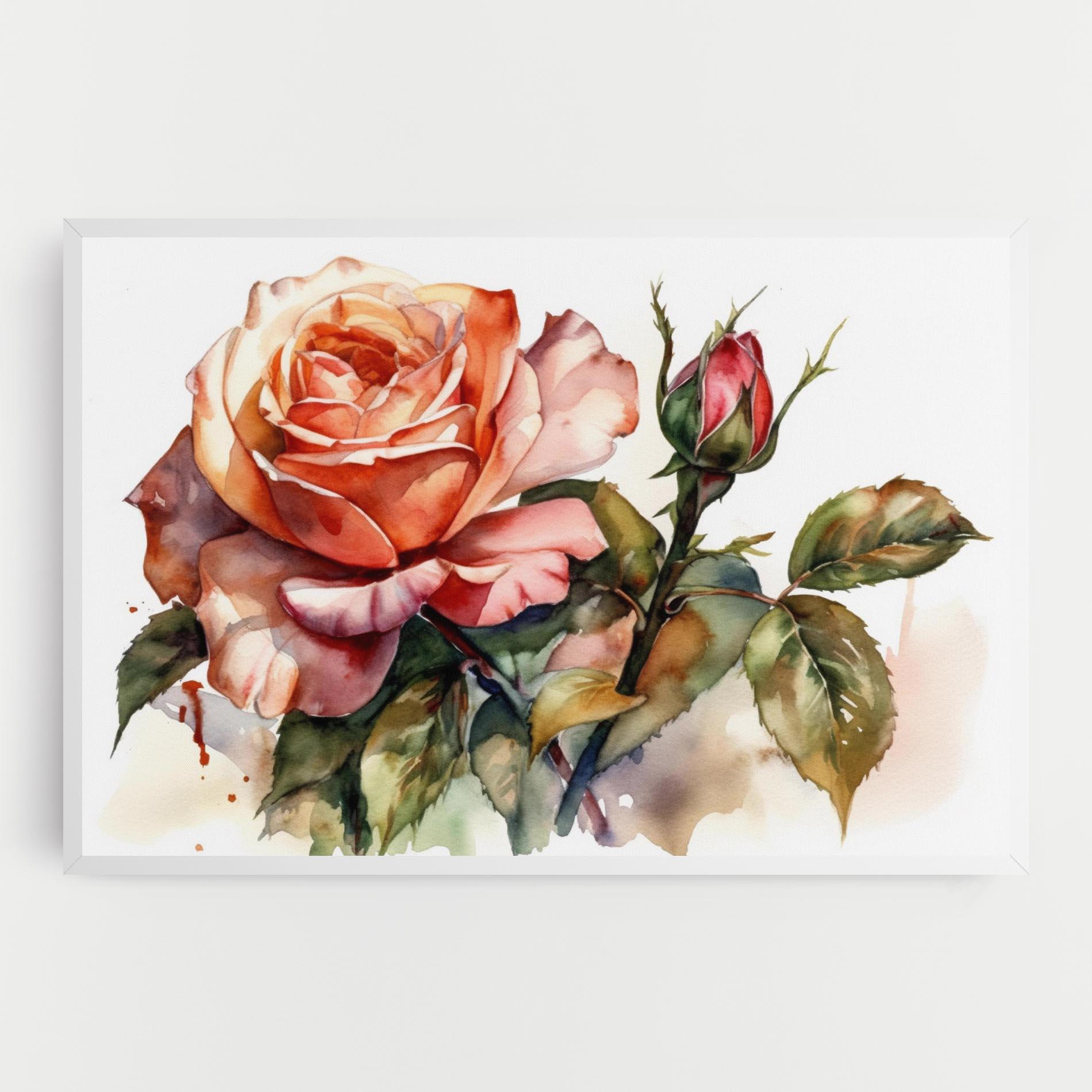 Leinwandbild Big Rose Painted mockup 0