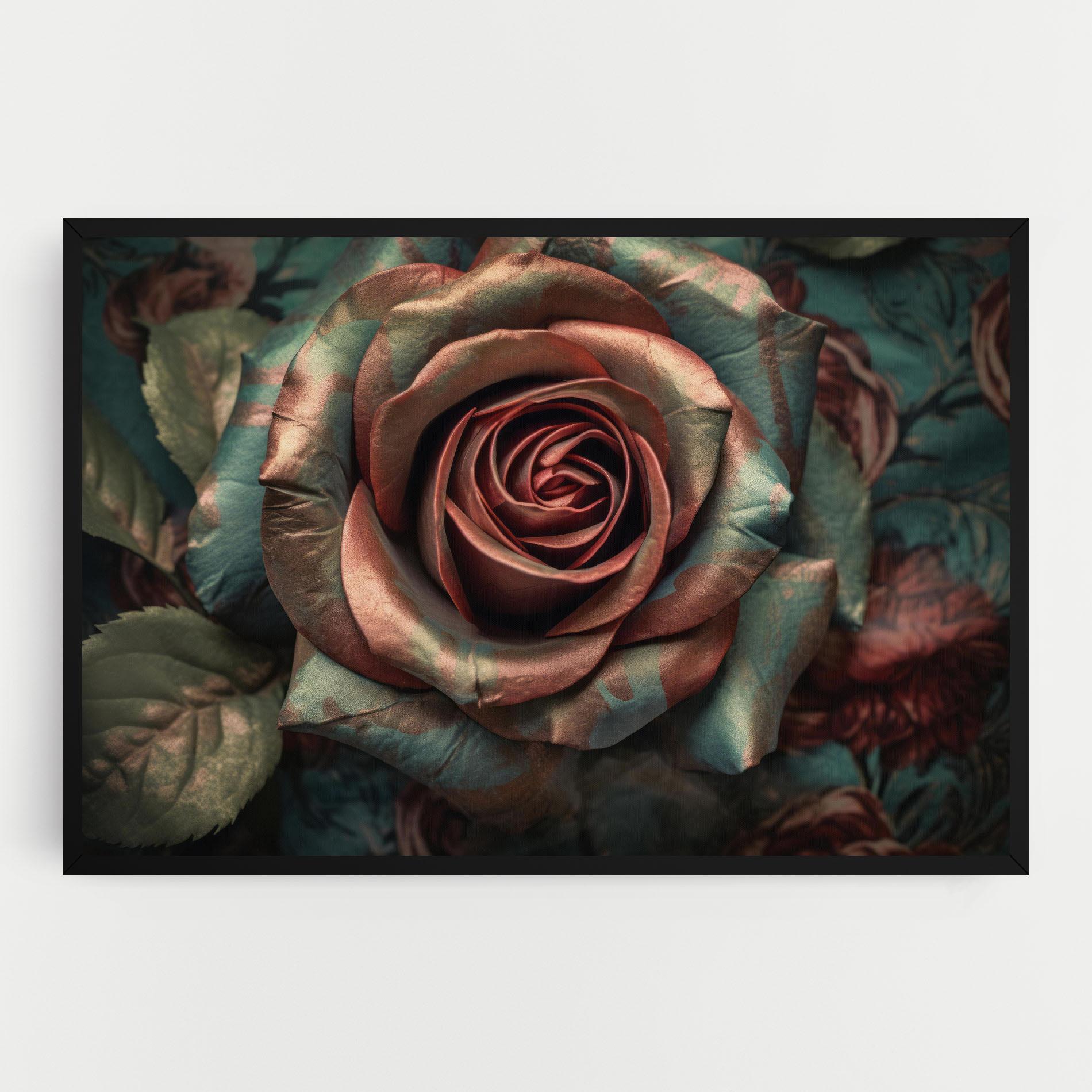 Leinwandbild Exotic Blue Rose mockup 0