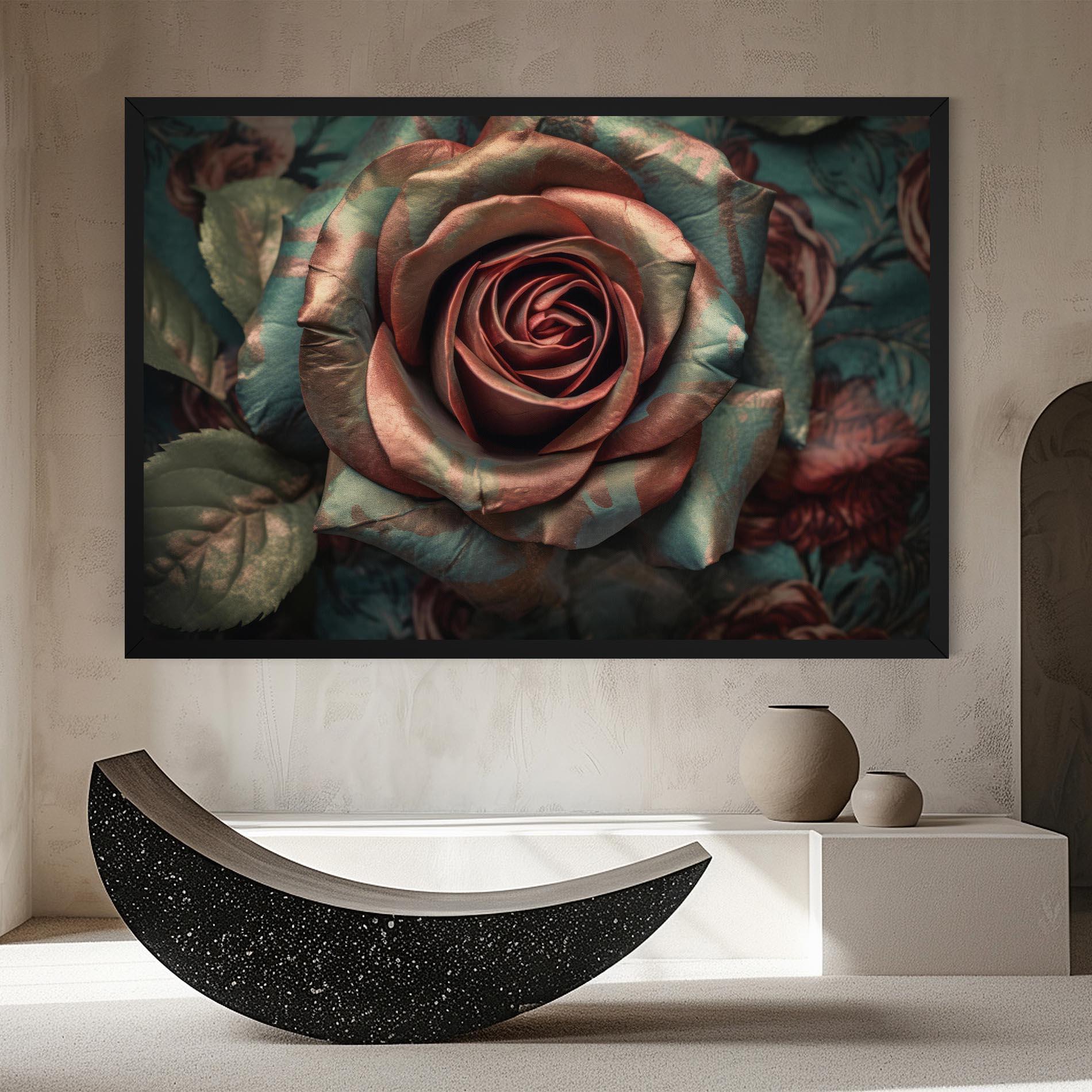 Leinwandbild Exotic Blue Rose mockup 8