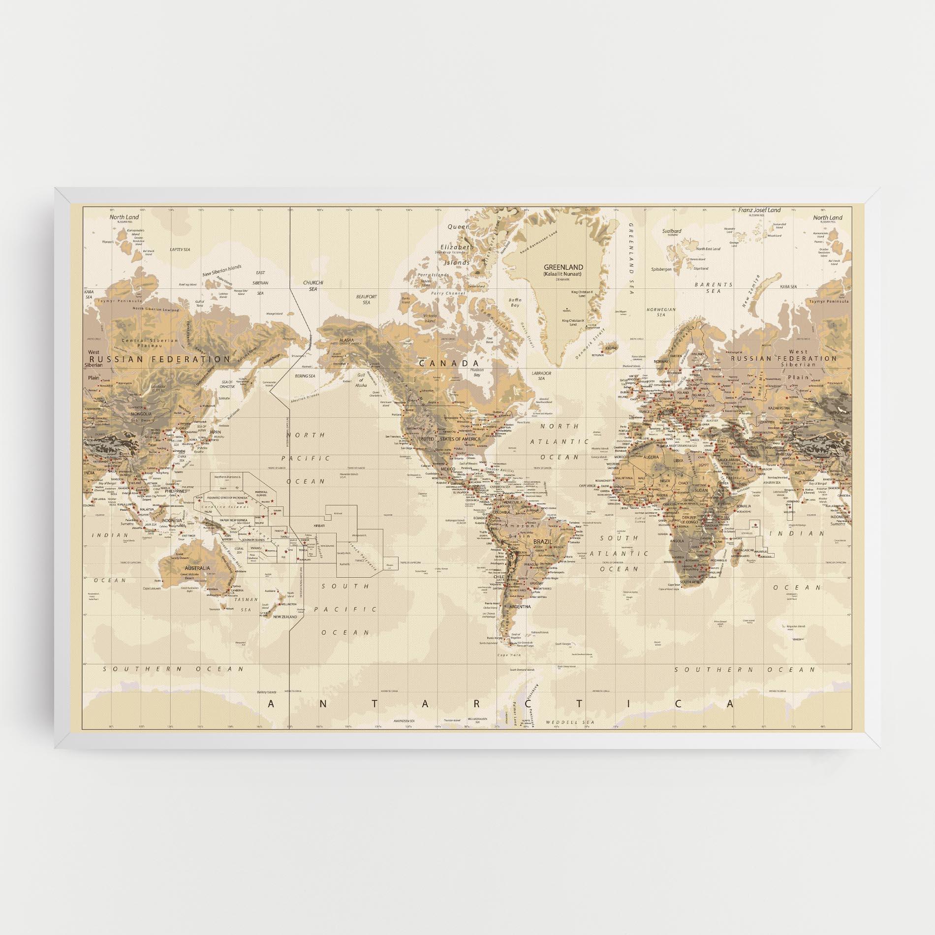 Leinwandbild Old Canada Map mockup 0