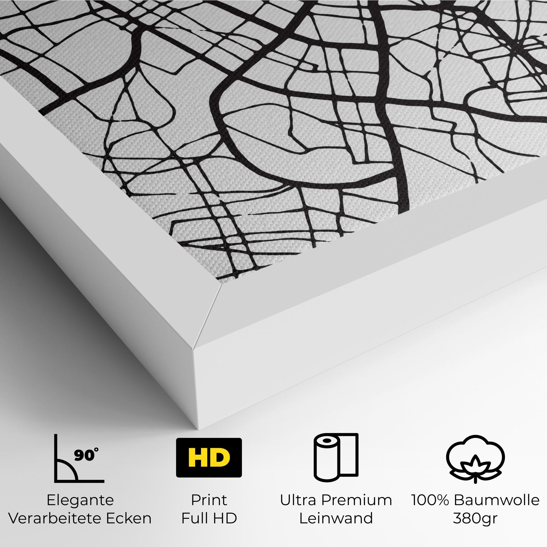 Leinwandbild Zaragoza City Map mockup 4