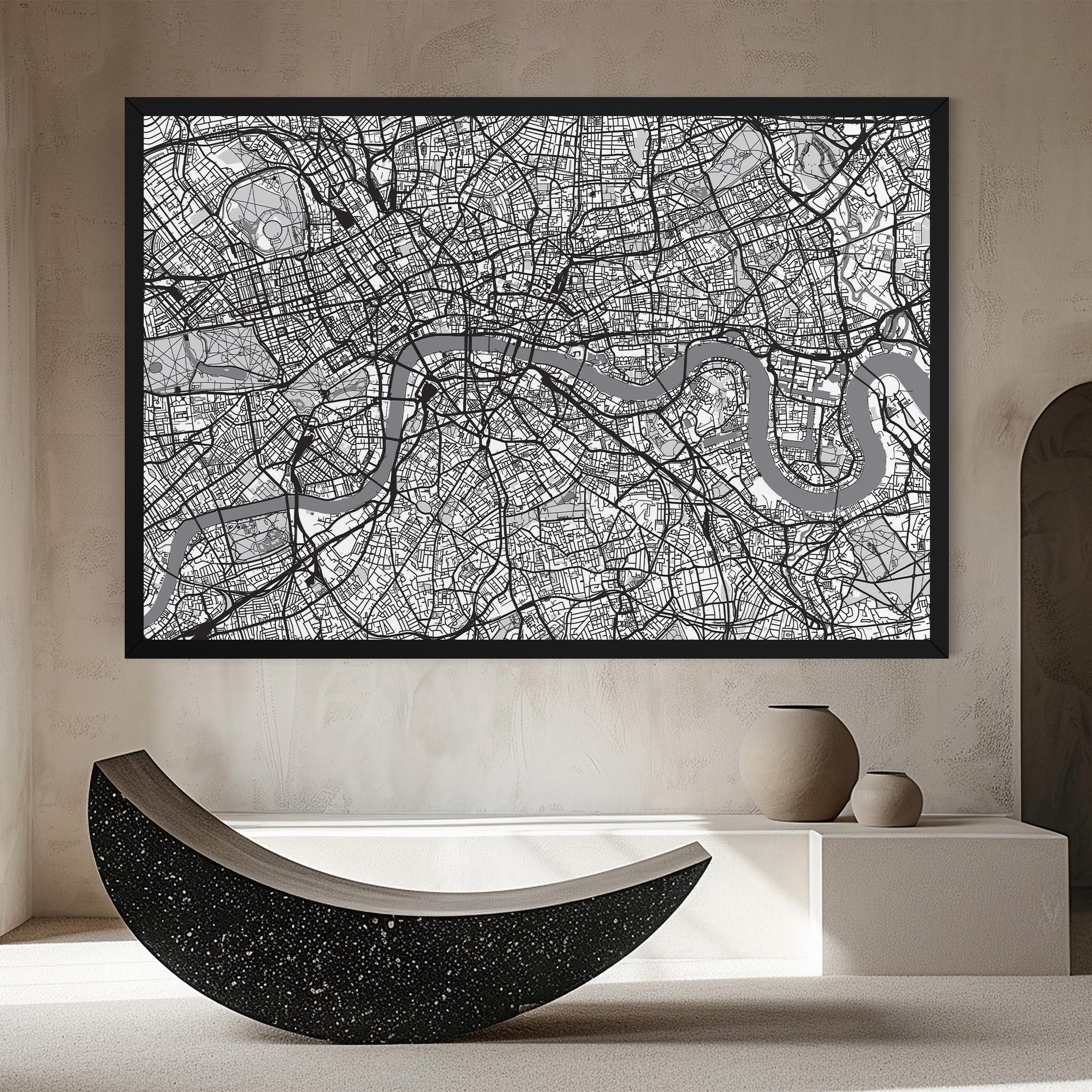 Leinwandbild City Map mockup 8