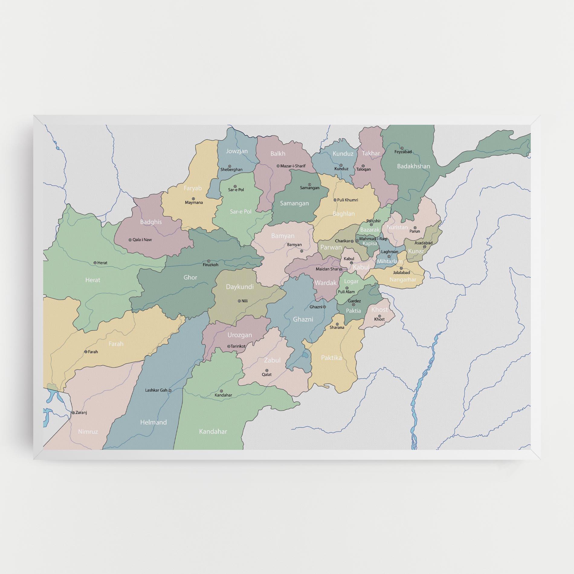 Leinwandbild Afghanistan Map mockup 0