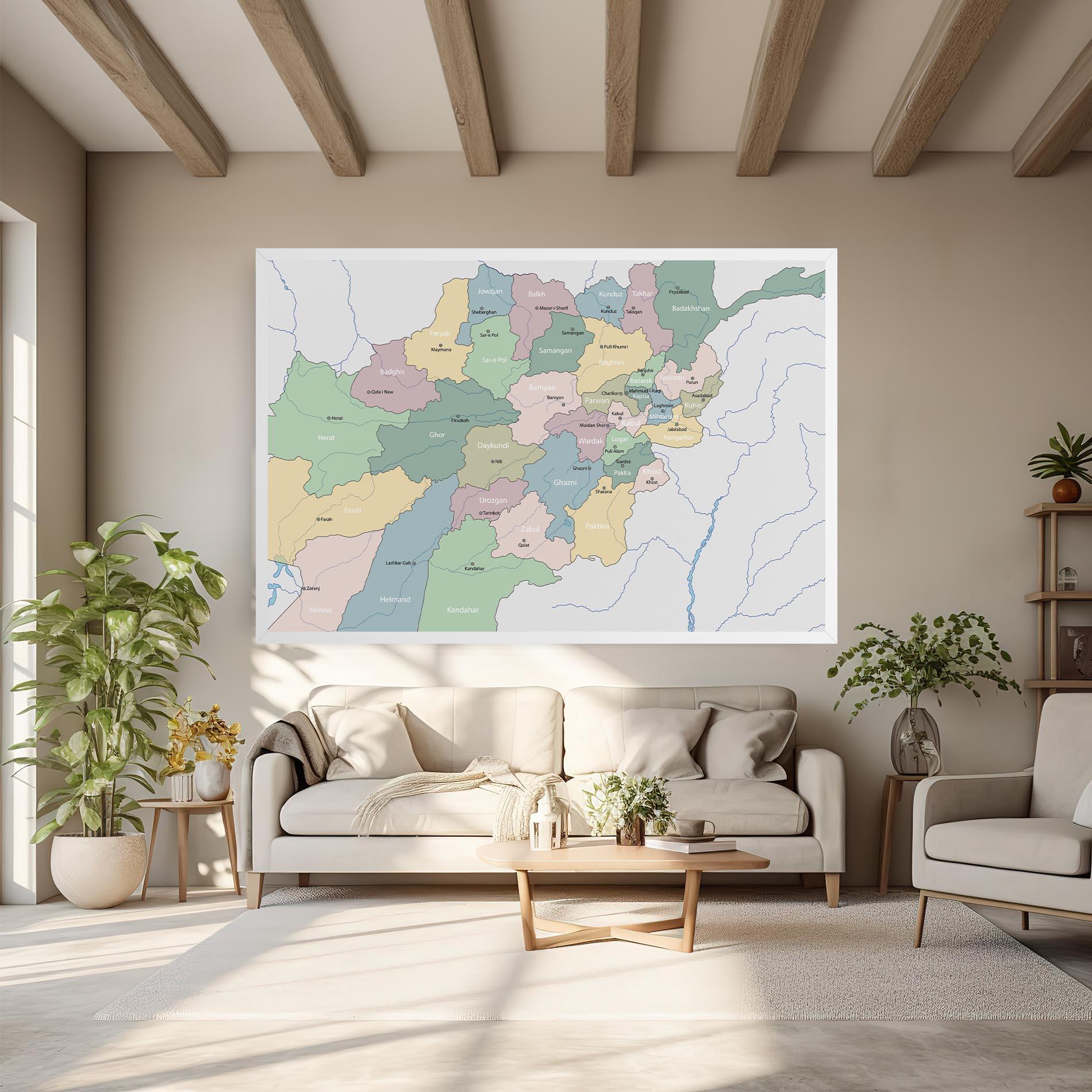 Leinwandbild Afghanistan Map mockup 6
