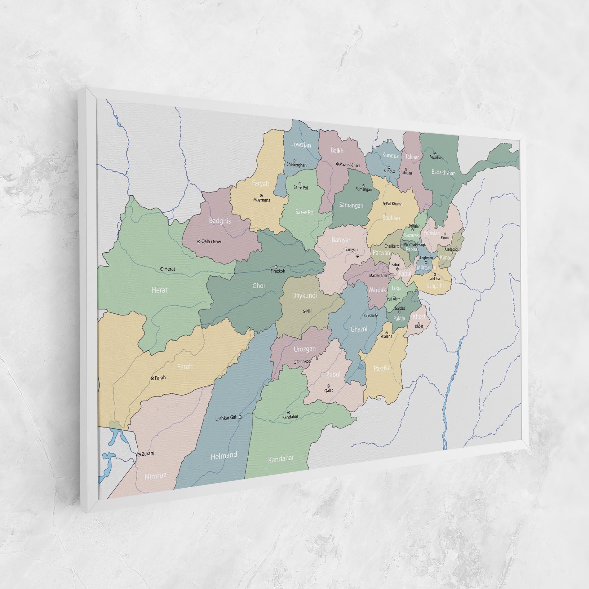 Leinwandbild Afghanistan Map mockup 1