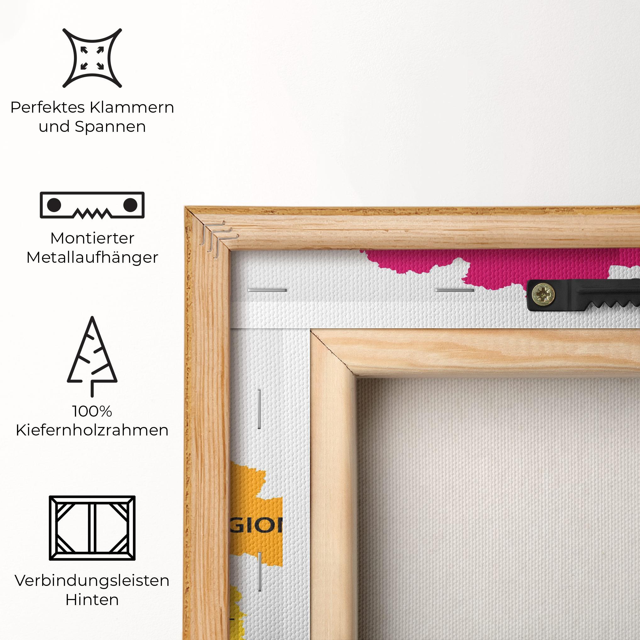 Leinwandbild Belarus Color Map mockup 5