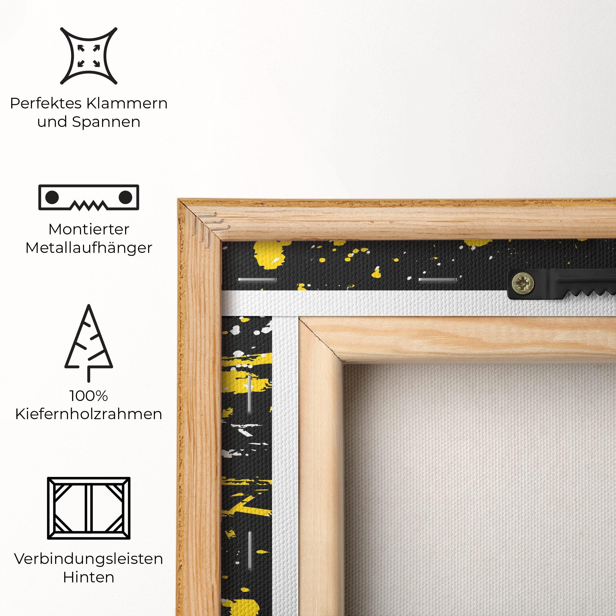 Leinwandbild Yellow Traces mockup 5