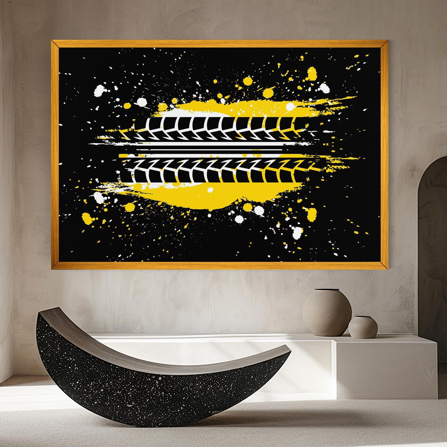 Leinwandbild Yellow Traces mockup 8