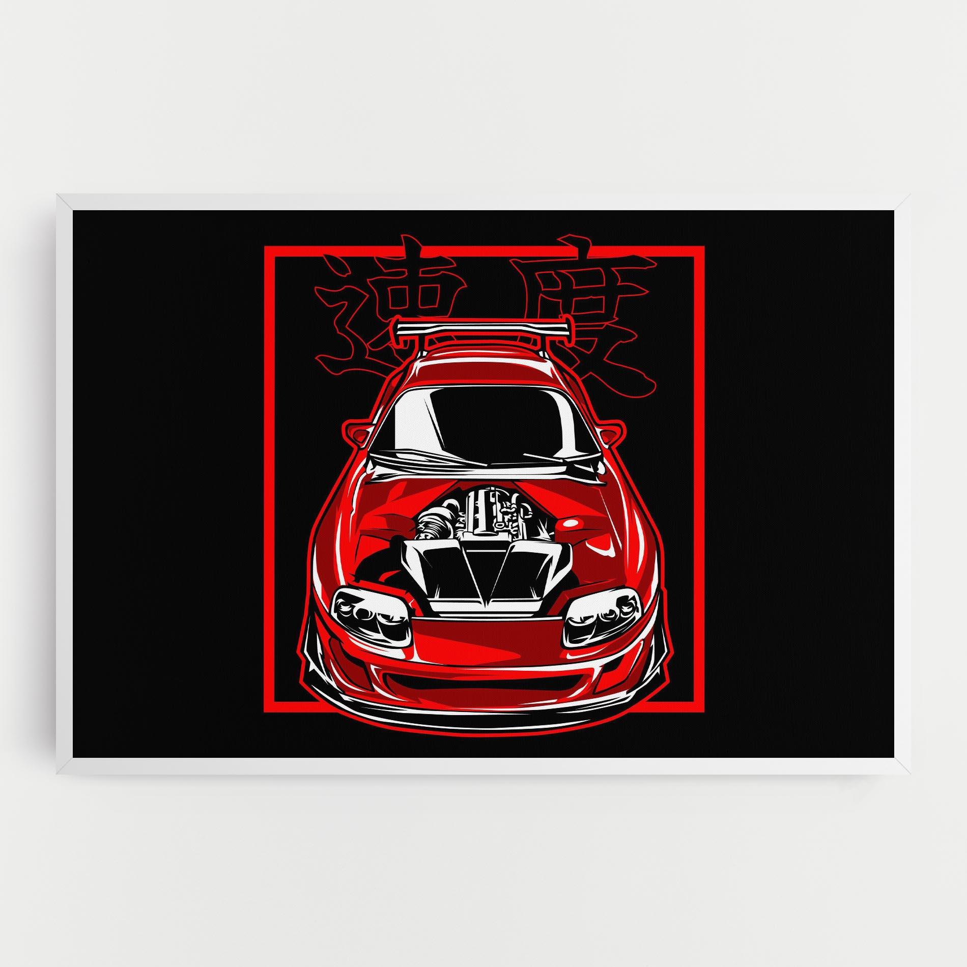 Leinwandbild Japanese Red Car mockup 0