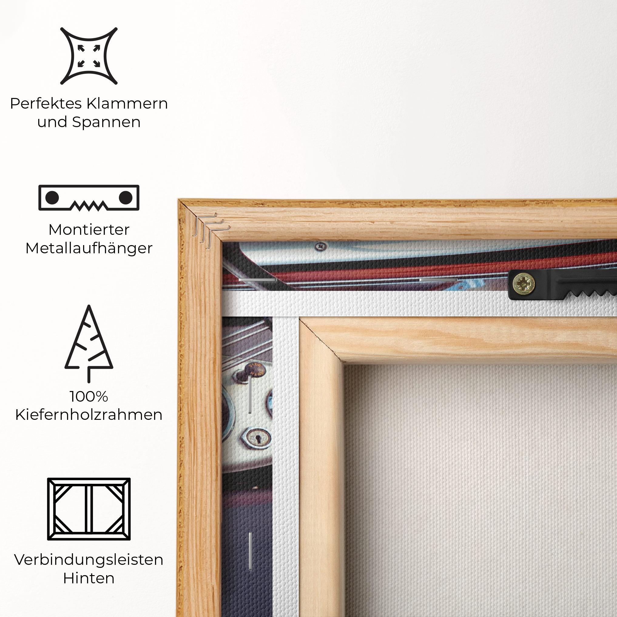 Leinwandbild Classic Red Car mockup 5