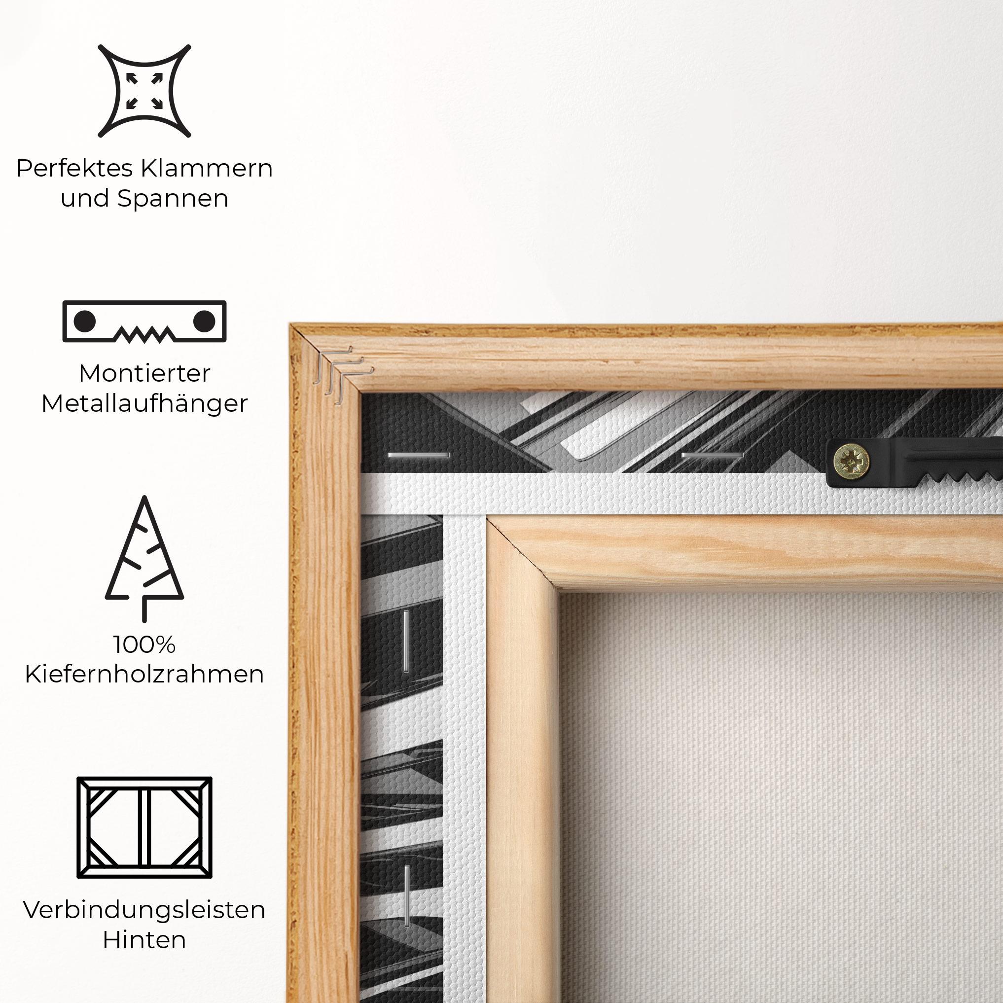 Leinwandbild Black Sculpture mockup 5