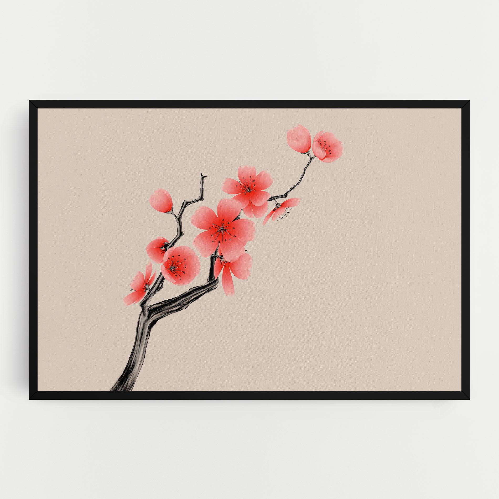 Leinwandbild Chinese Plum Blossom mockup 0