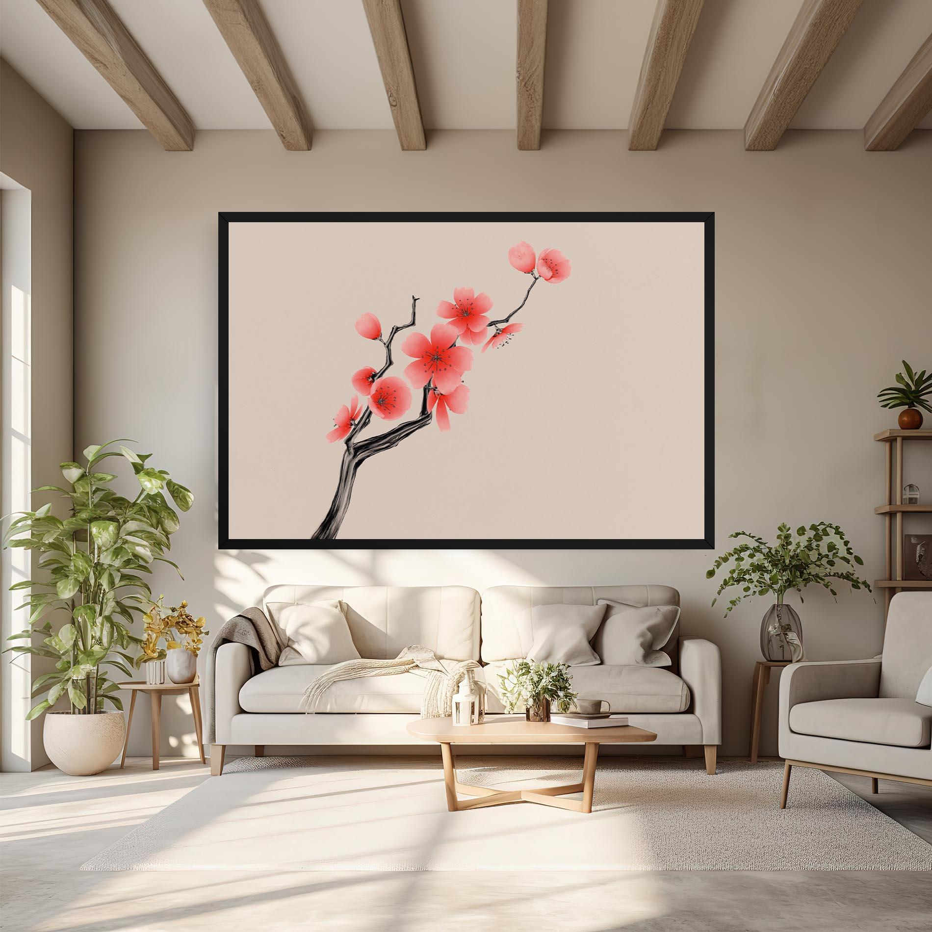 Leinwandbild Chinese Plum Blossom mockup 6
