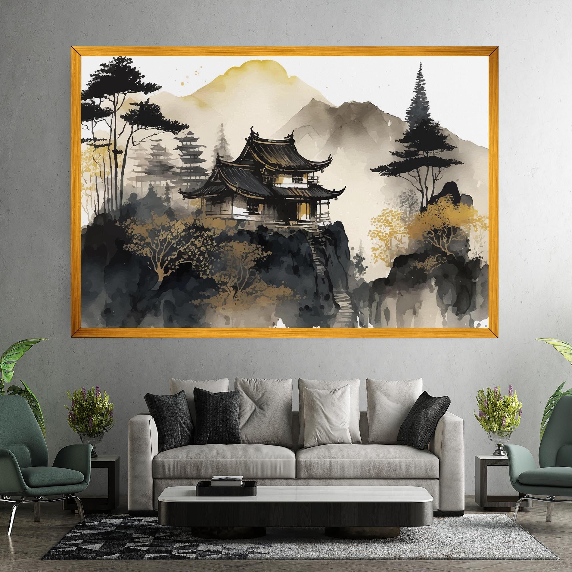 Leinwandbild Japanese Temple mockup 7