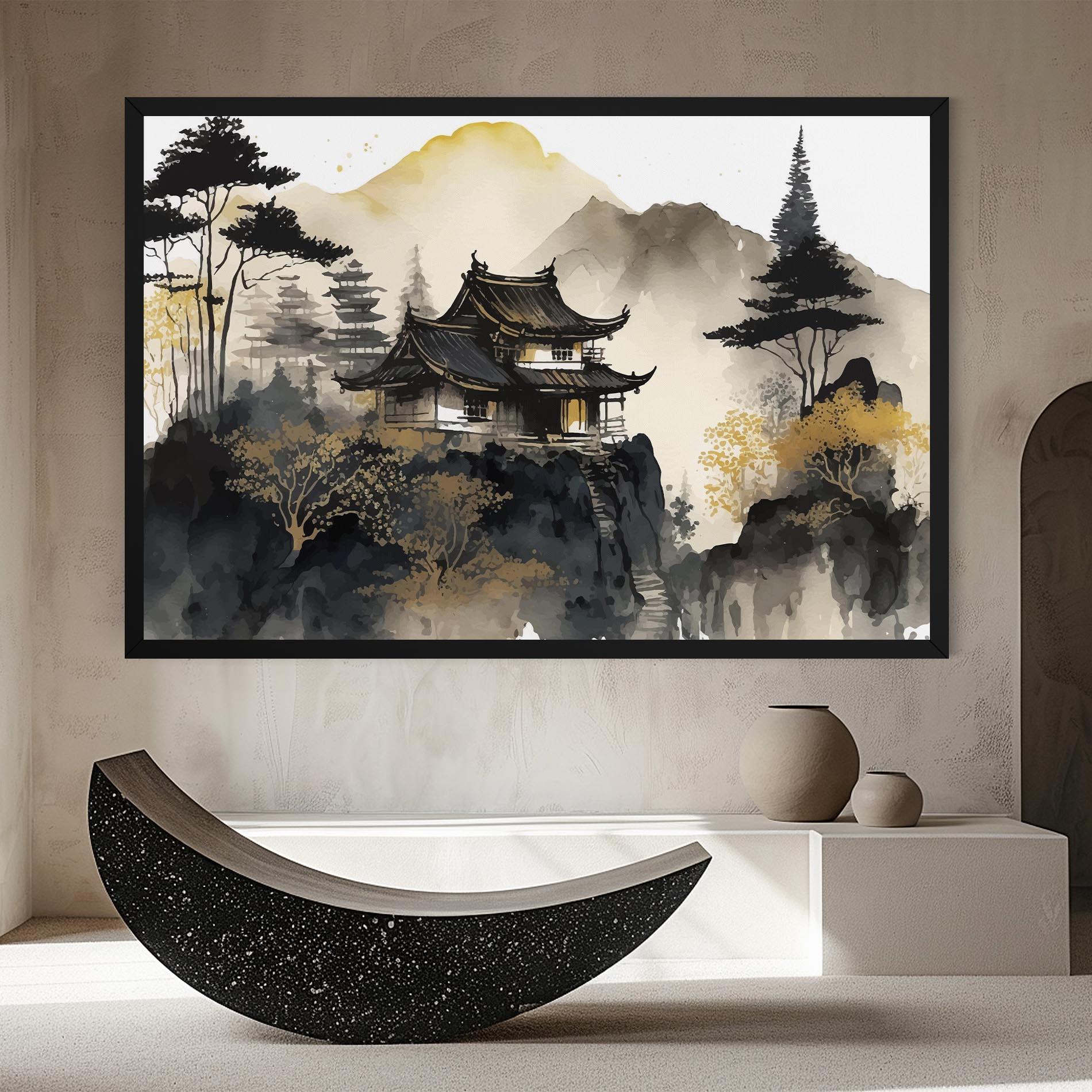 Leinwandbild Japanese Temple mockup 8