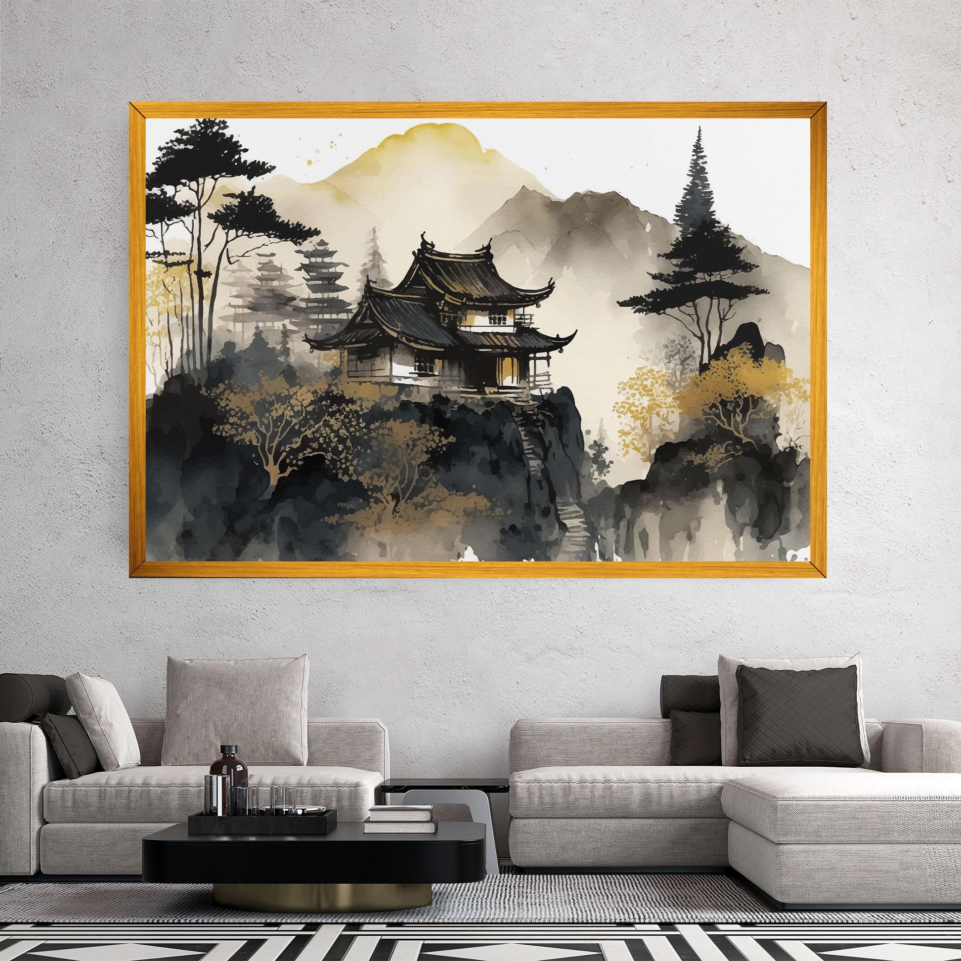 Leinwandbild Japanese Temple mockup 2