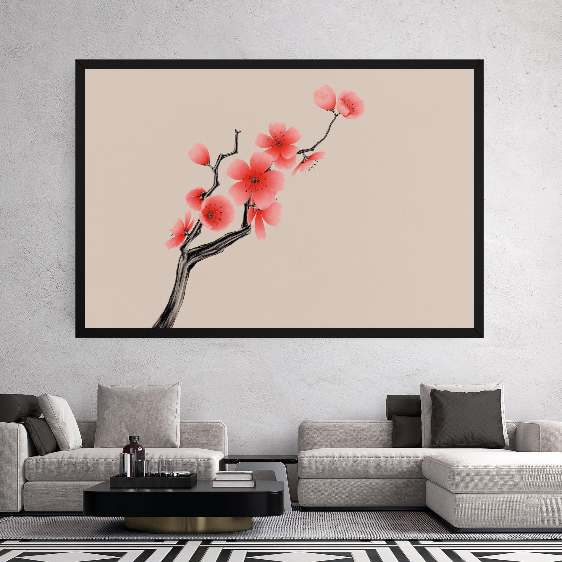 Leinwandbild Chinese Plum Blossom mockup 2