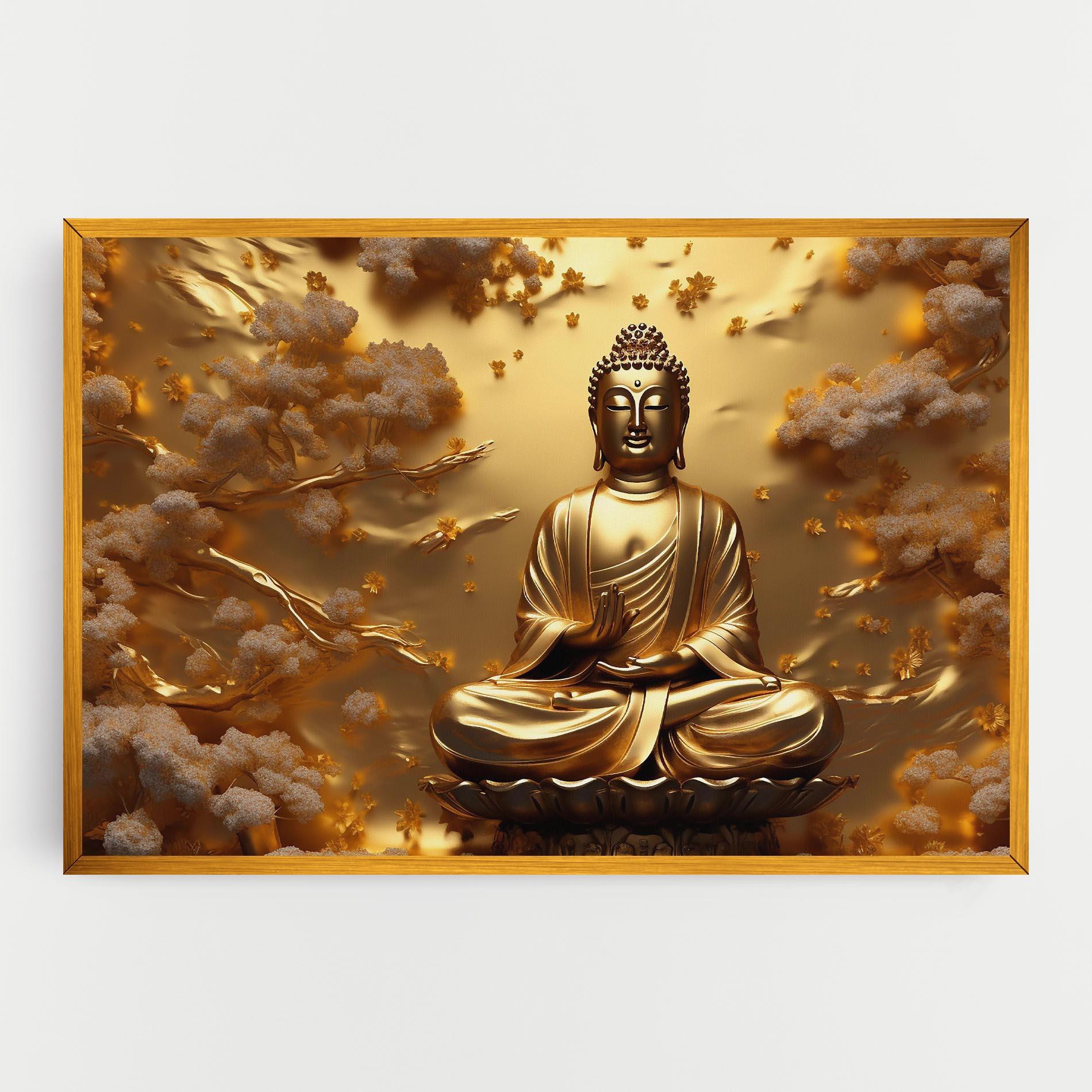 Leinwandbild Strong Gold Buddha mockup 0