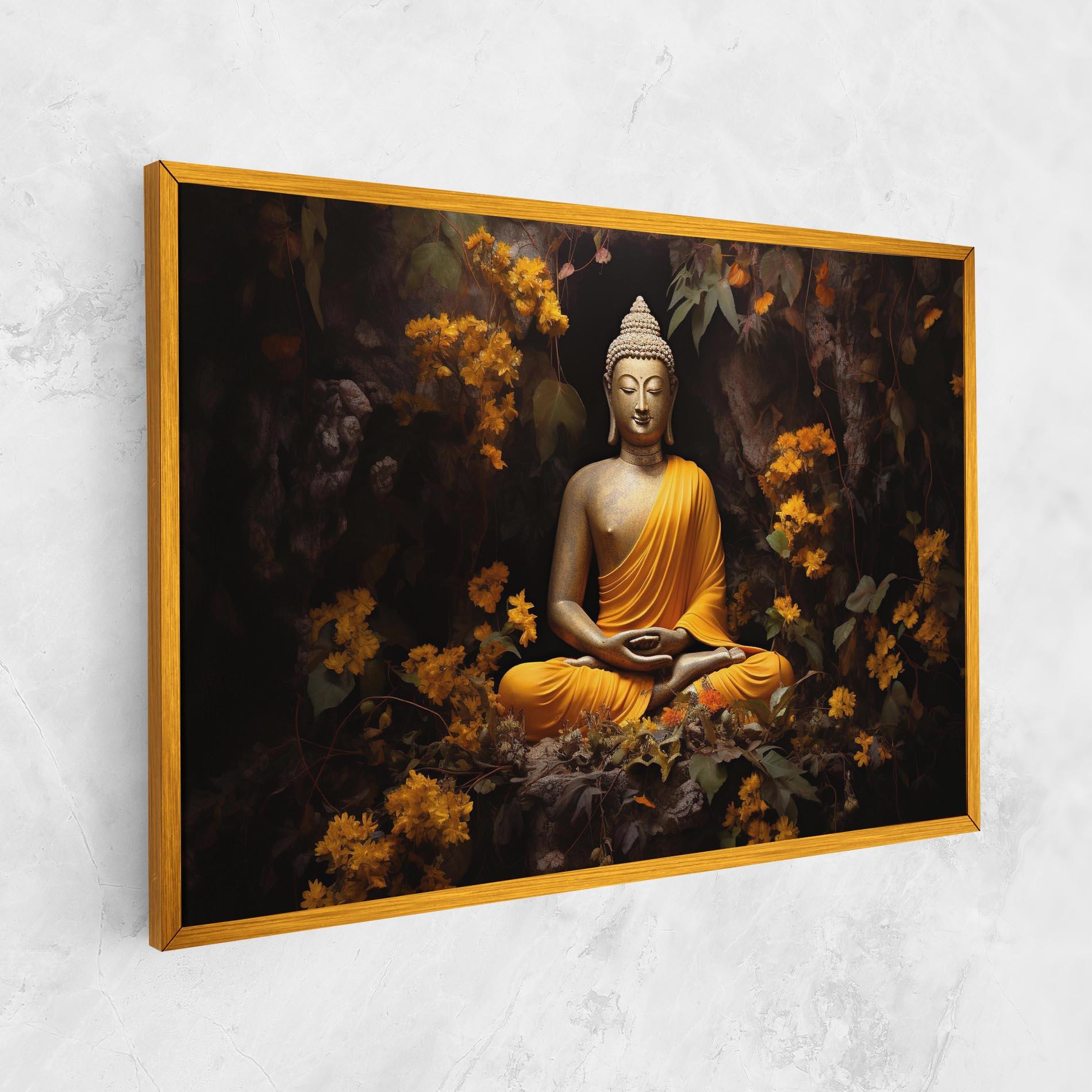 Leinwandbild Yellow Light Buddha mockup 1