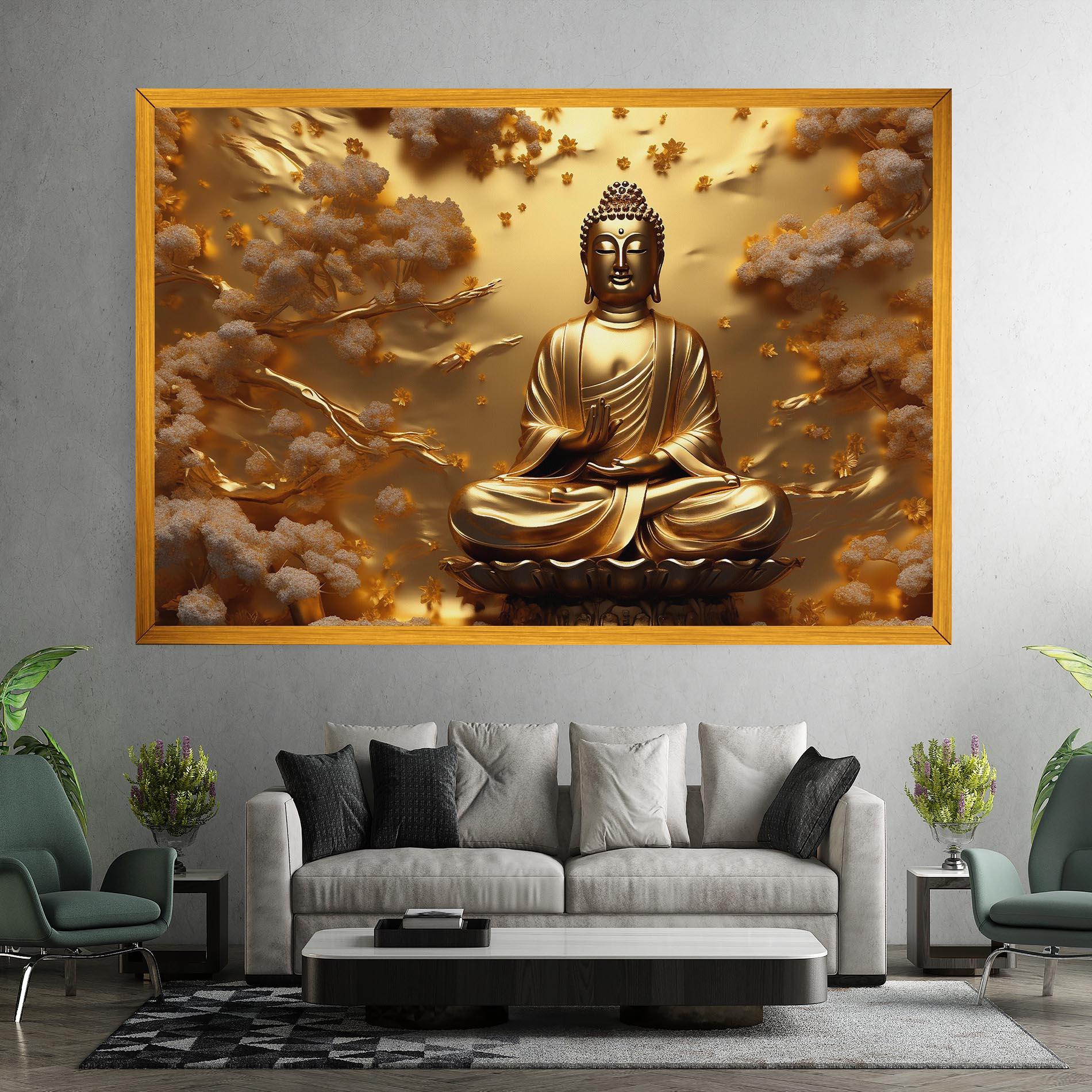 Leinwandbild Strong Gold Buddha mockup 7