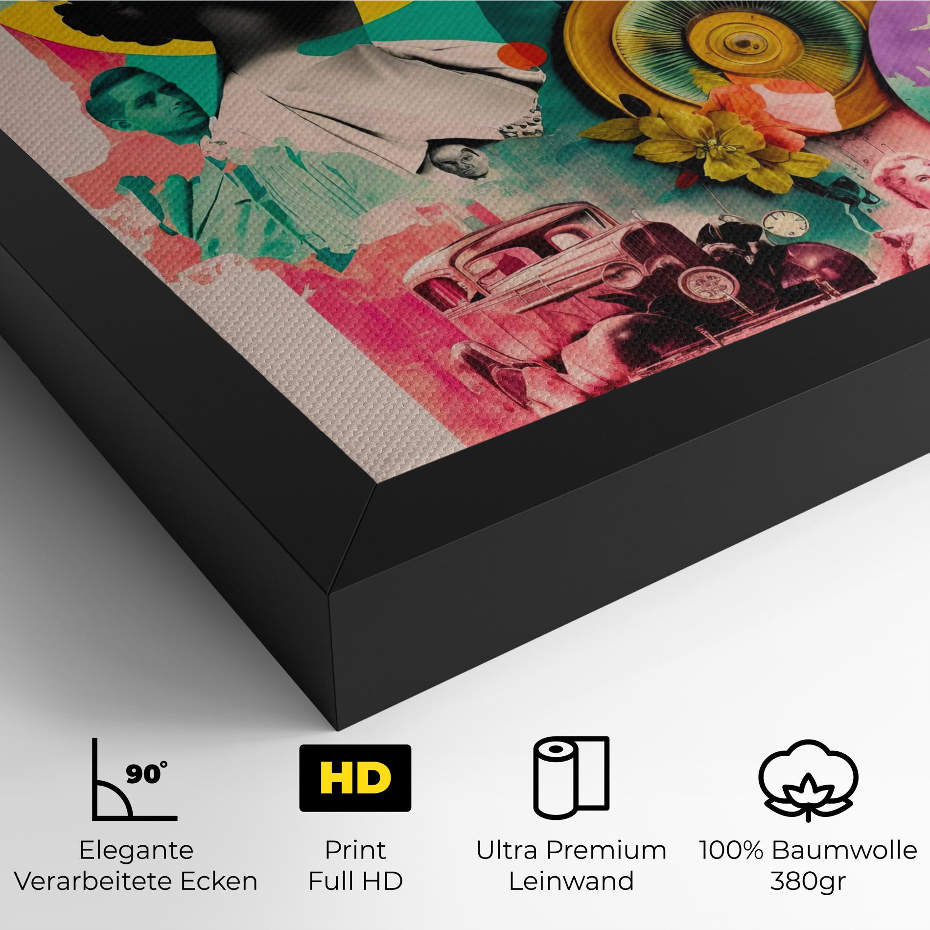 Leinwandbild 60s Retro Collage mockup 4