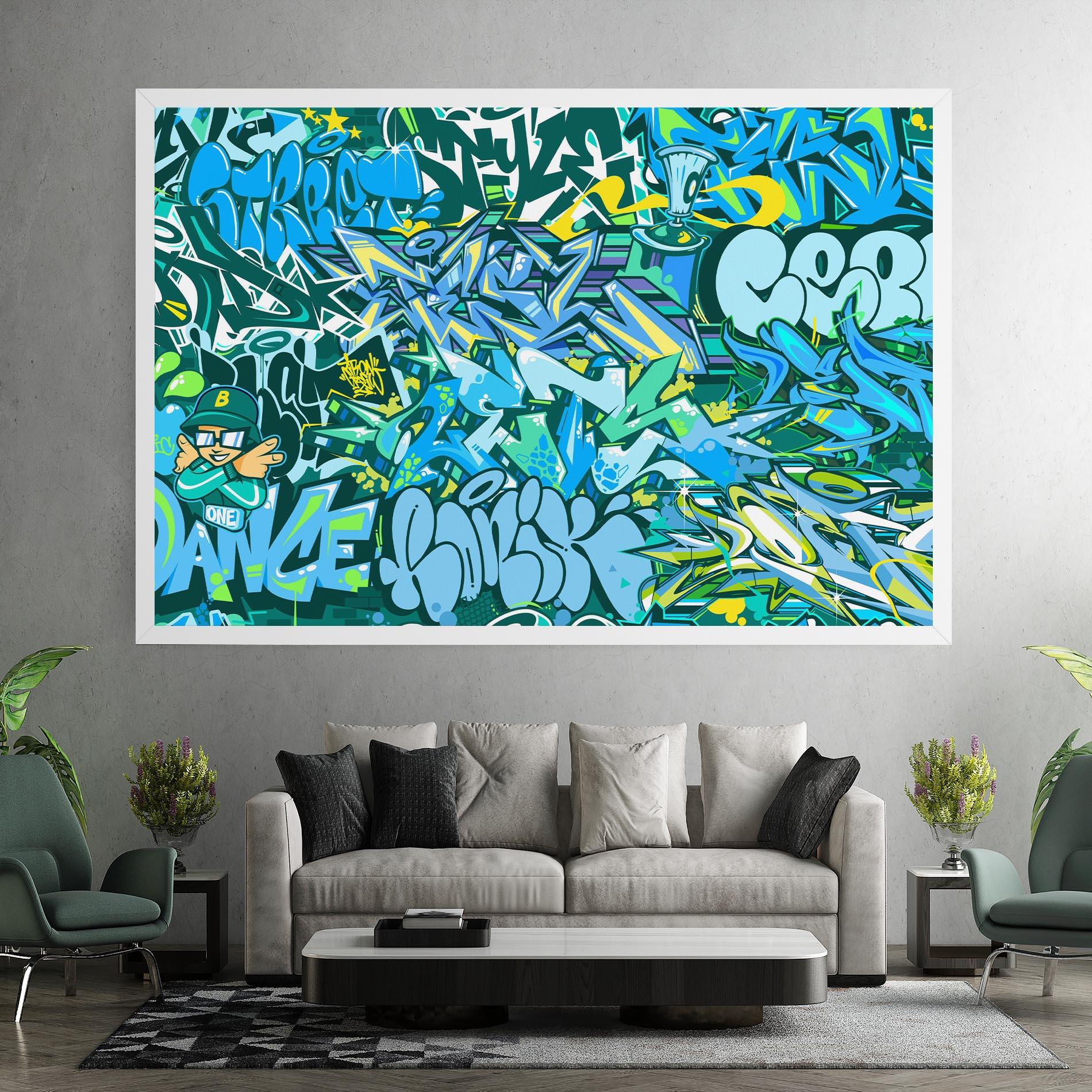 Leinwandbild Be One Graffiti mockup 7