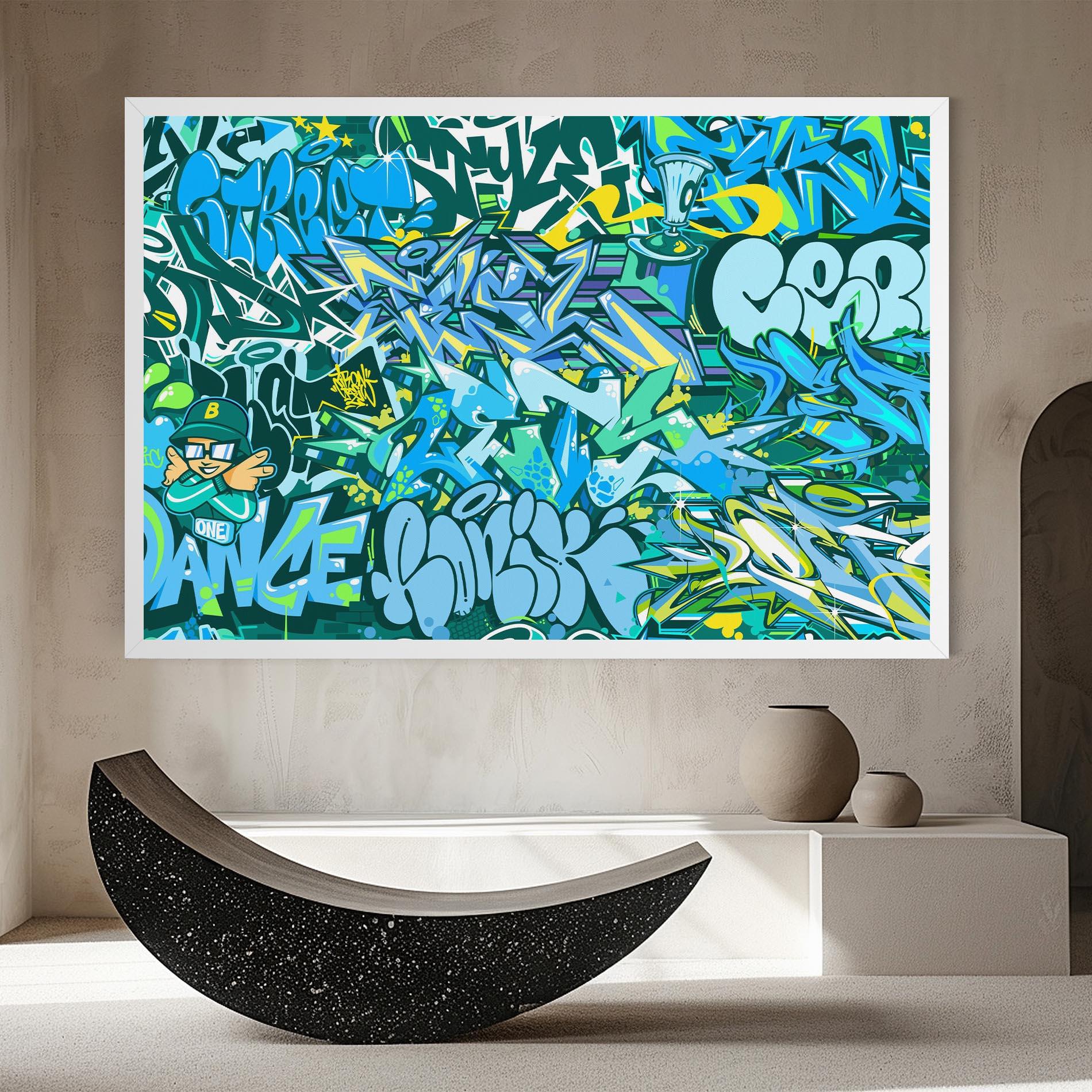 Leinwandbild Be One Graffiti mockup 8