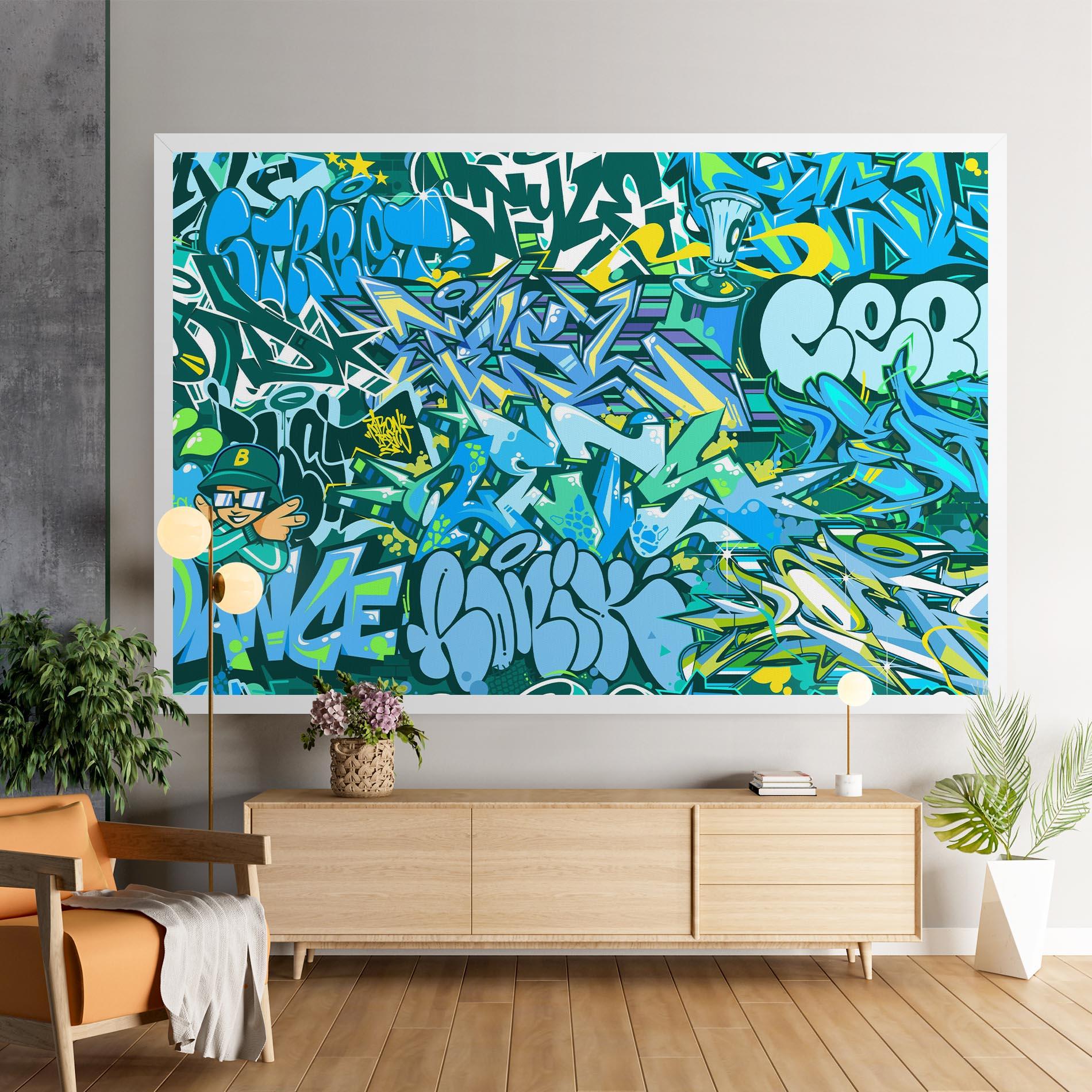 Leinwandbild Be One Graffiti mockup 9