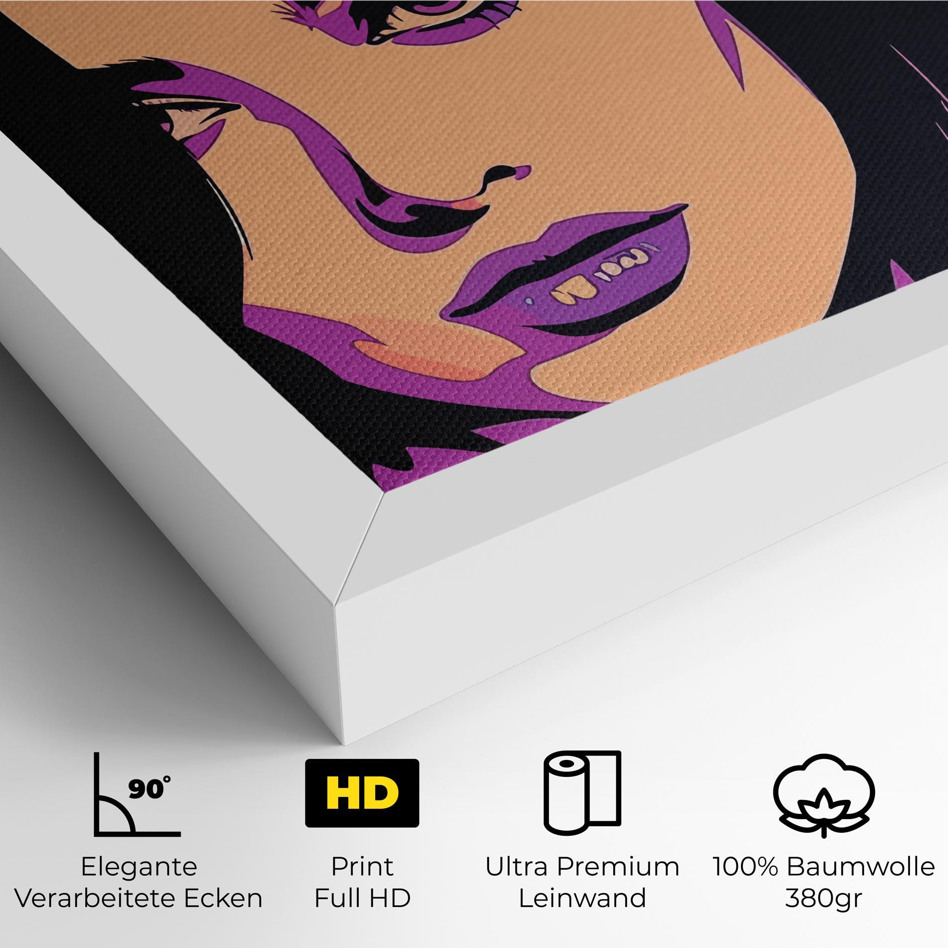 Leinwandbild Pop Purple Woman mockup 4
