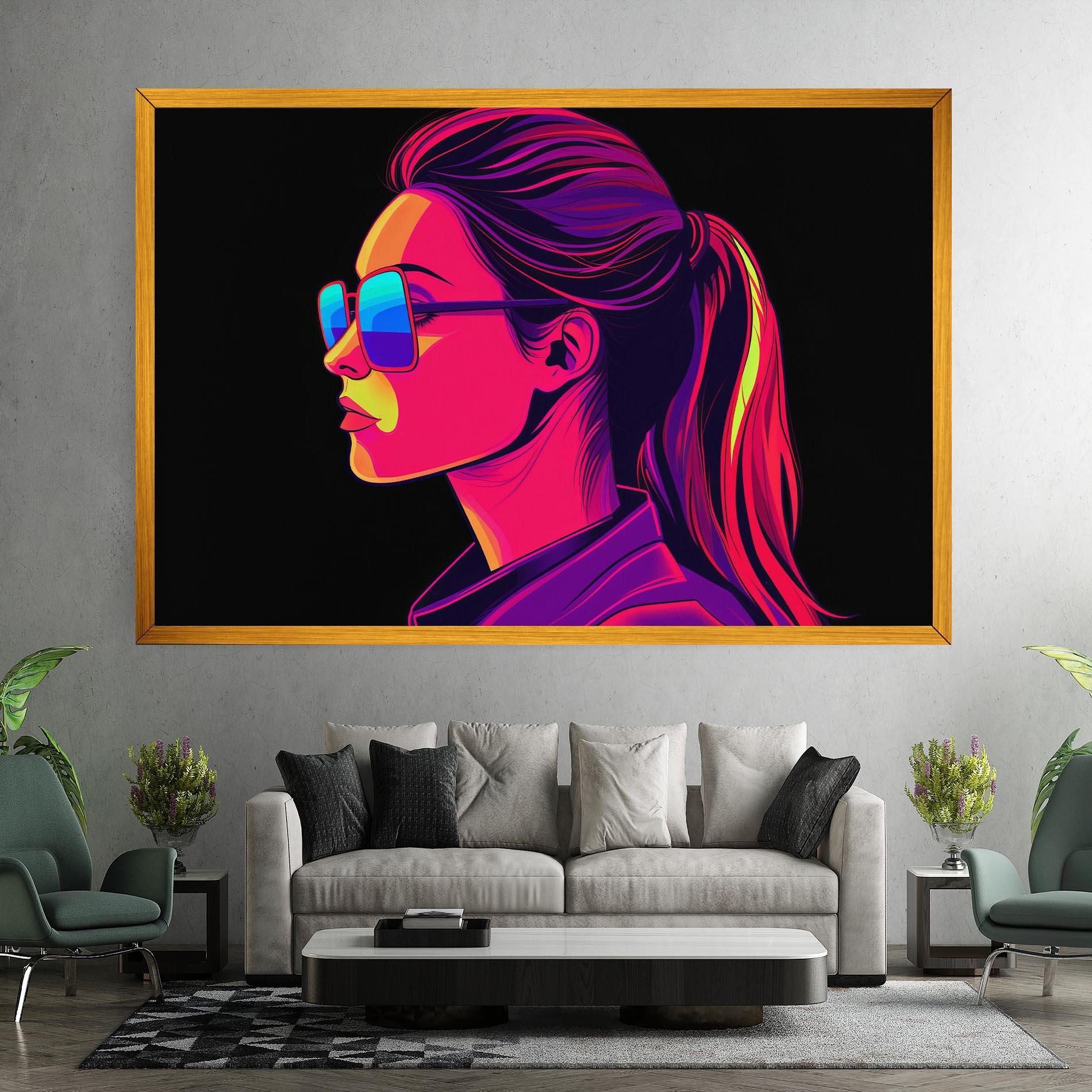 Leinwandbild Purple Pop Hair mockup 7