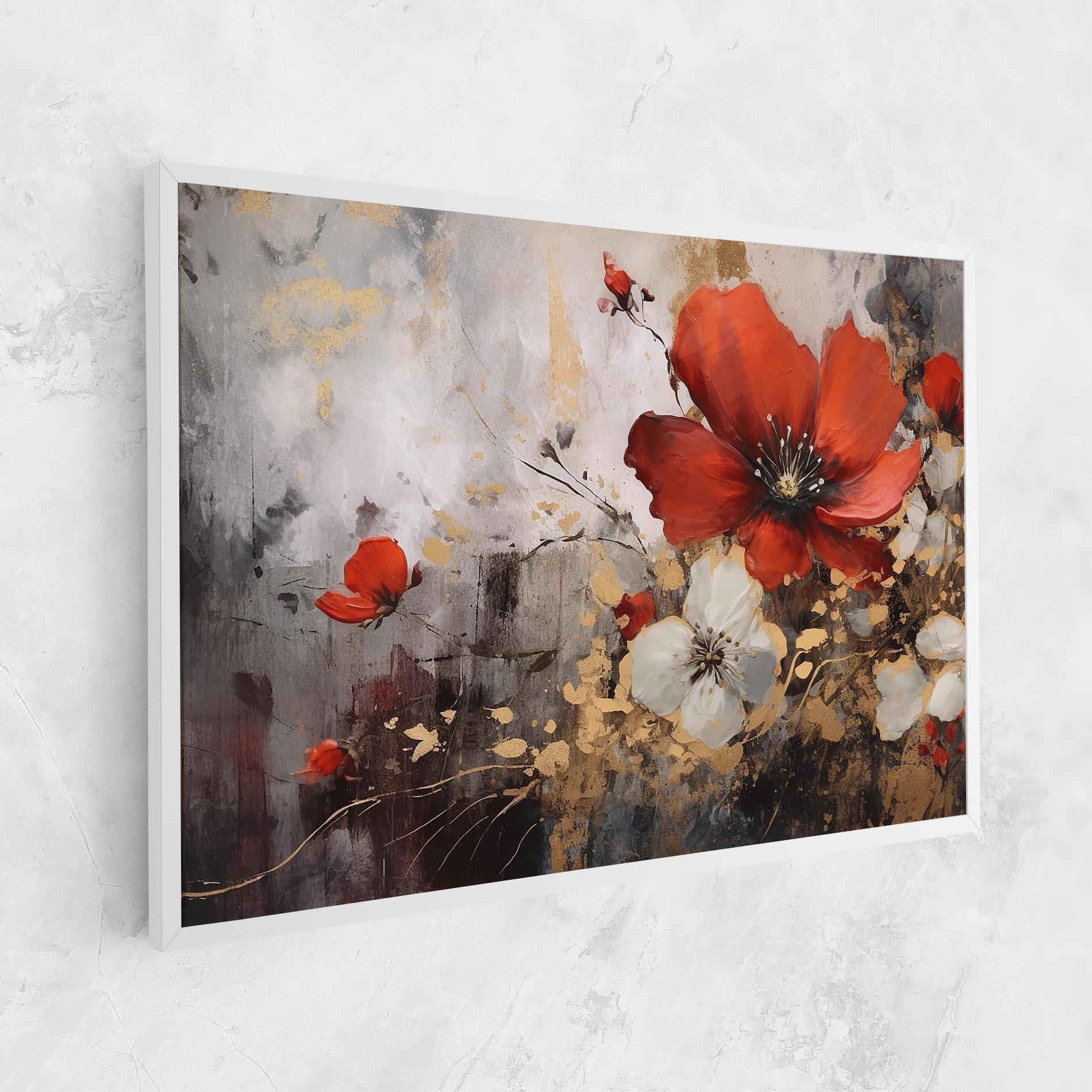 Leinwandbild Red Poppy Painting mockup 1
