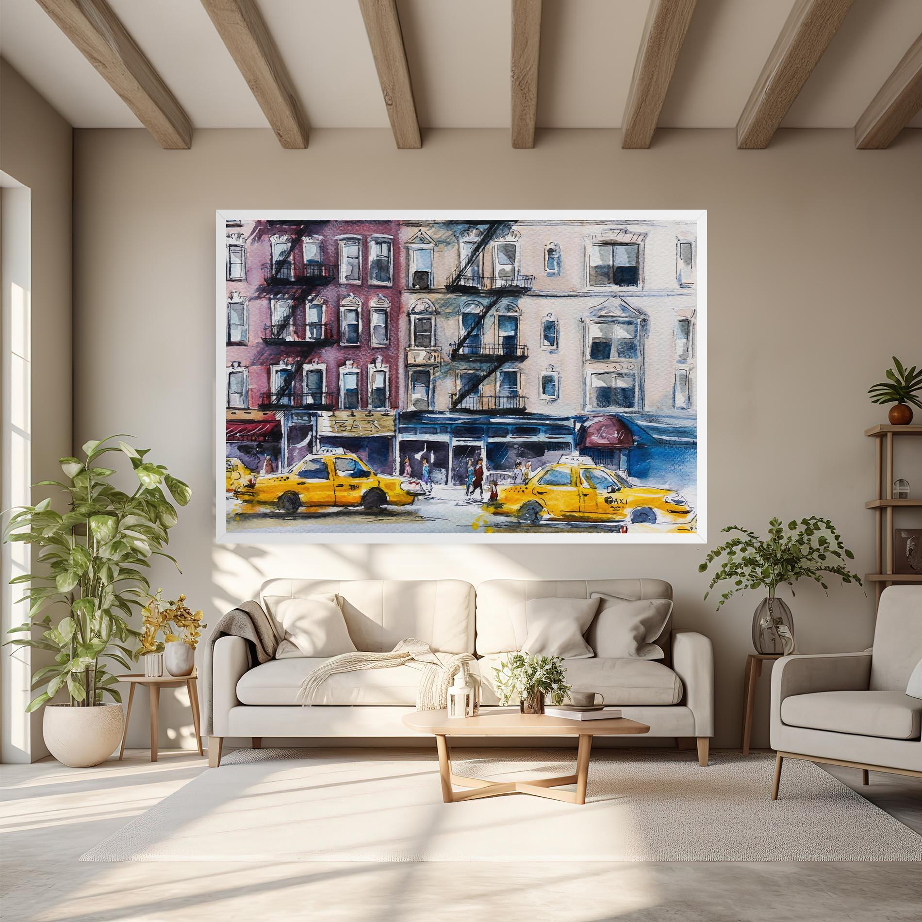Leinwandbild Newyork Taxi mockup 6