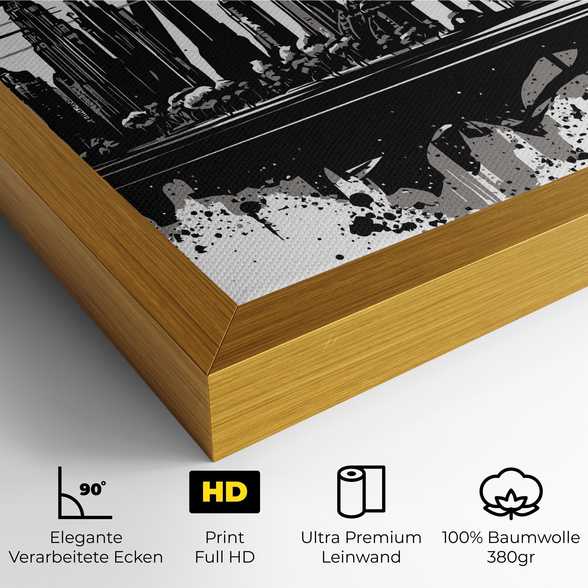 Leinwandbild Black Ink City mockup 4