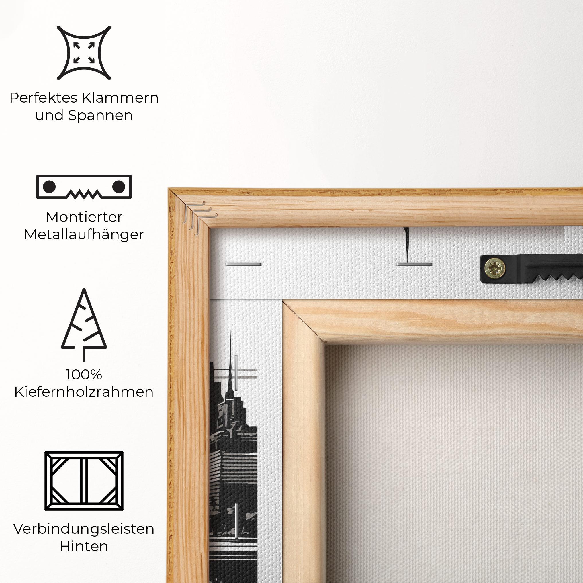Leinwandbild Black Ink City mockup 5