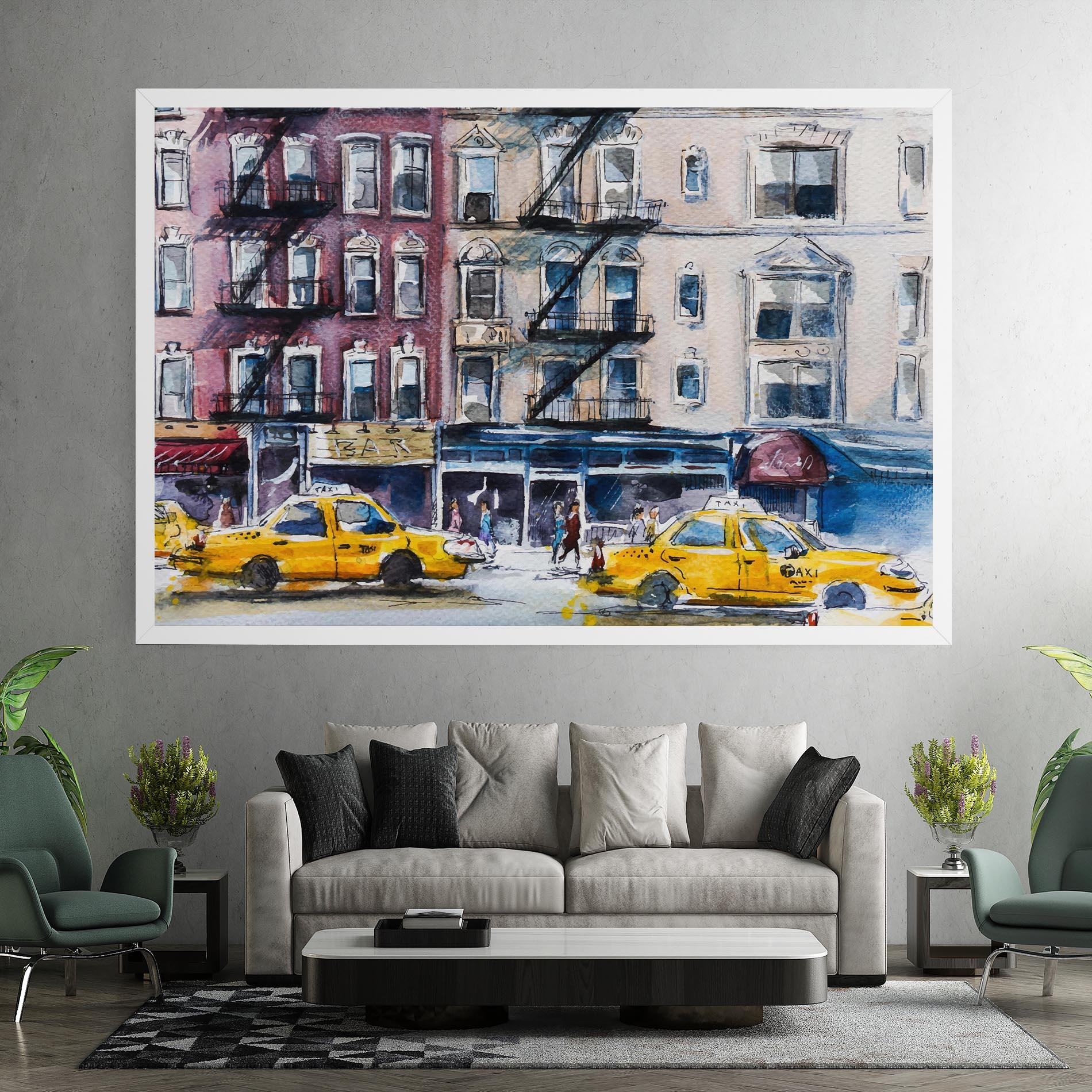 Leinwandbild Newyork Taxi mockup 7