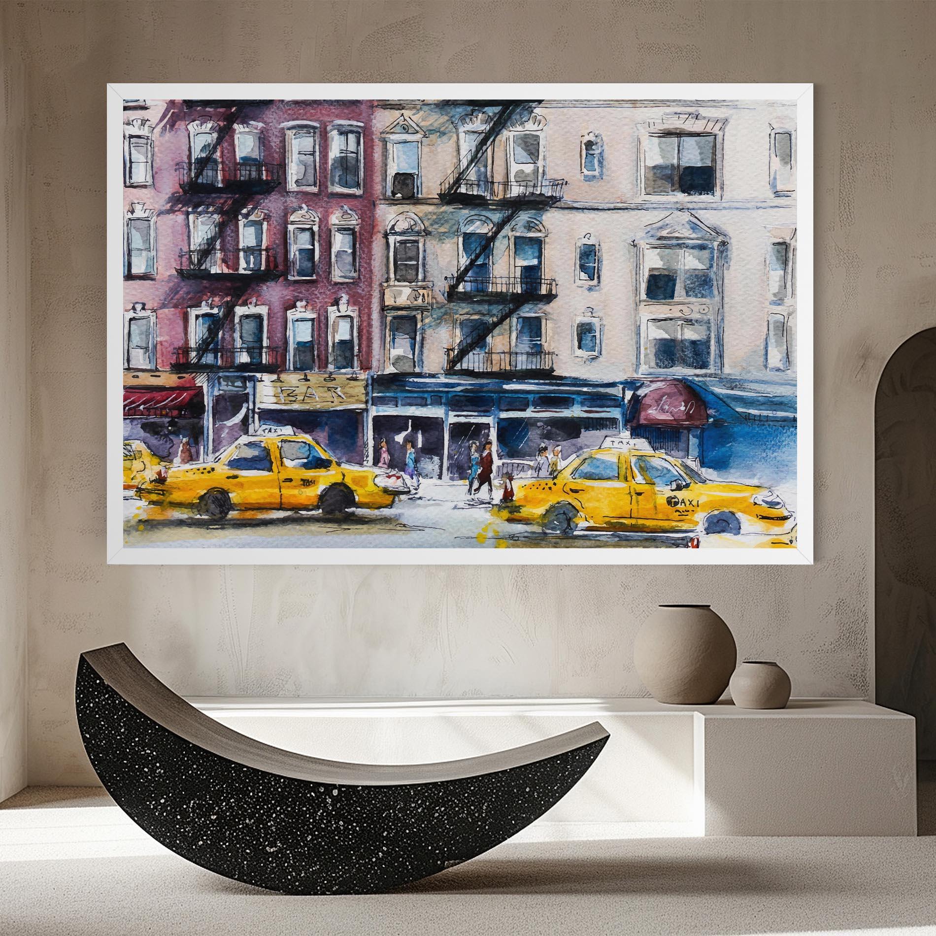 Leinwandbild Newyork Taxi mockup 8