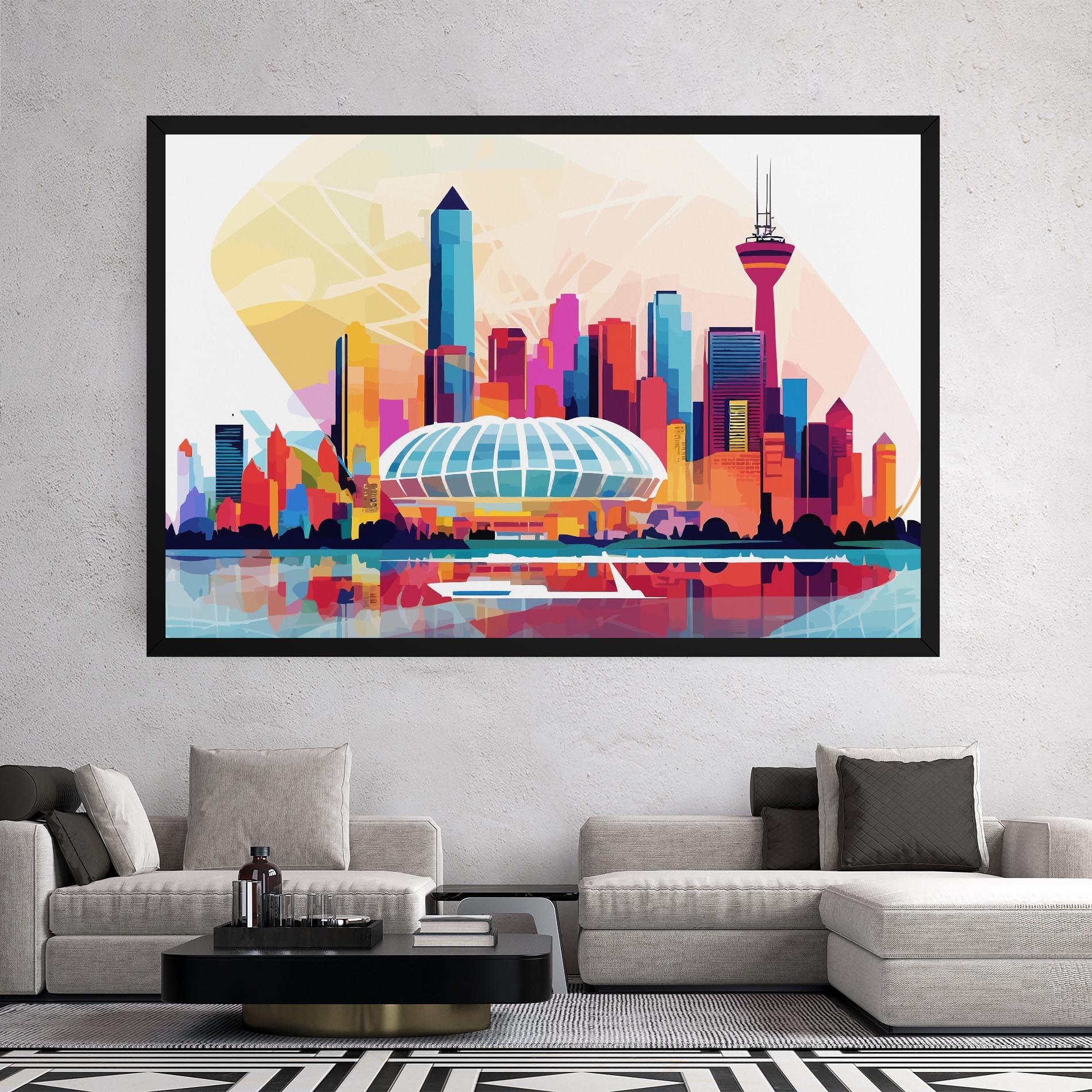 Leinwandbild Olympic Stadium Color mockup 2