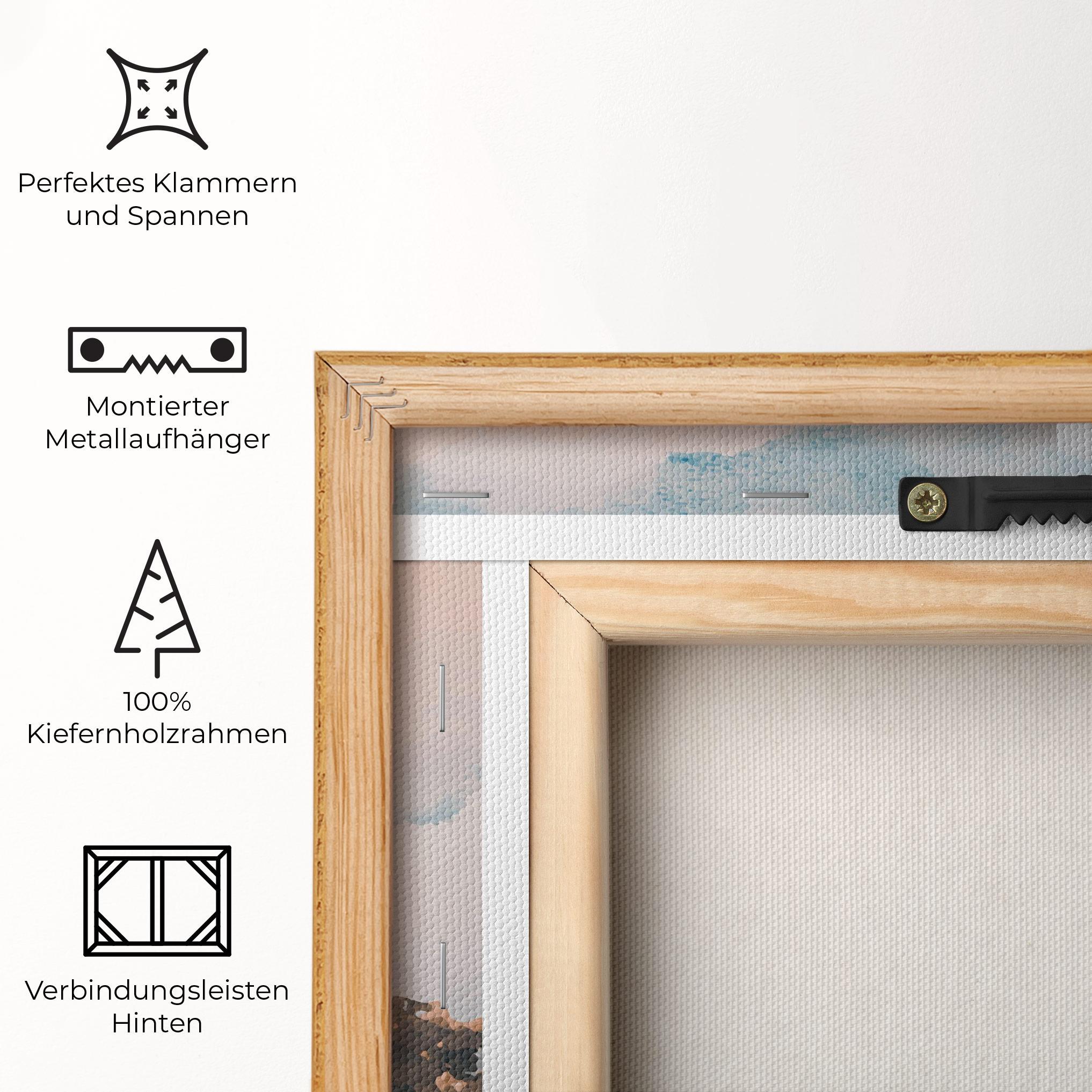 Leinwandbild Eiffel Tower Roses mockup 5