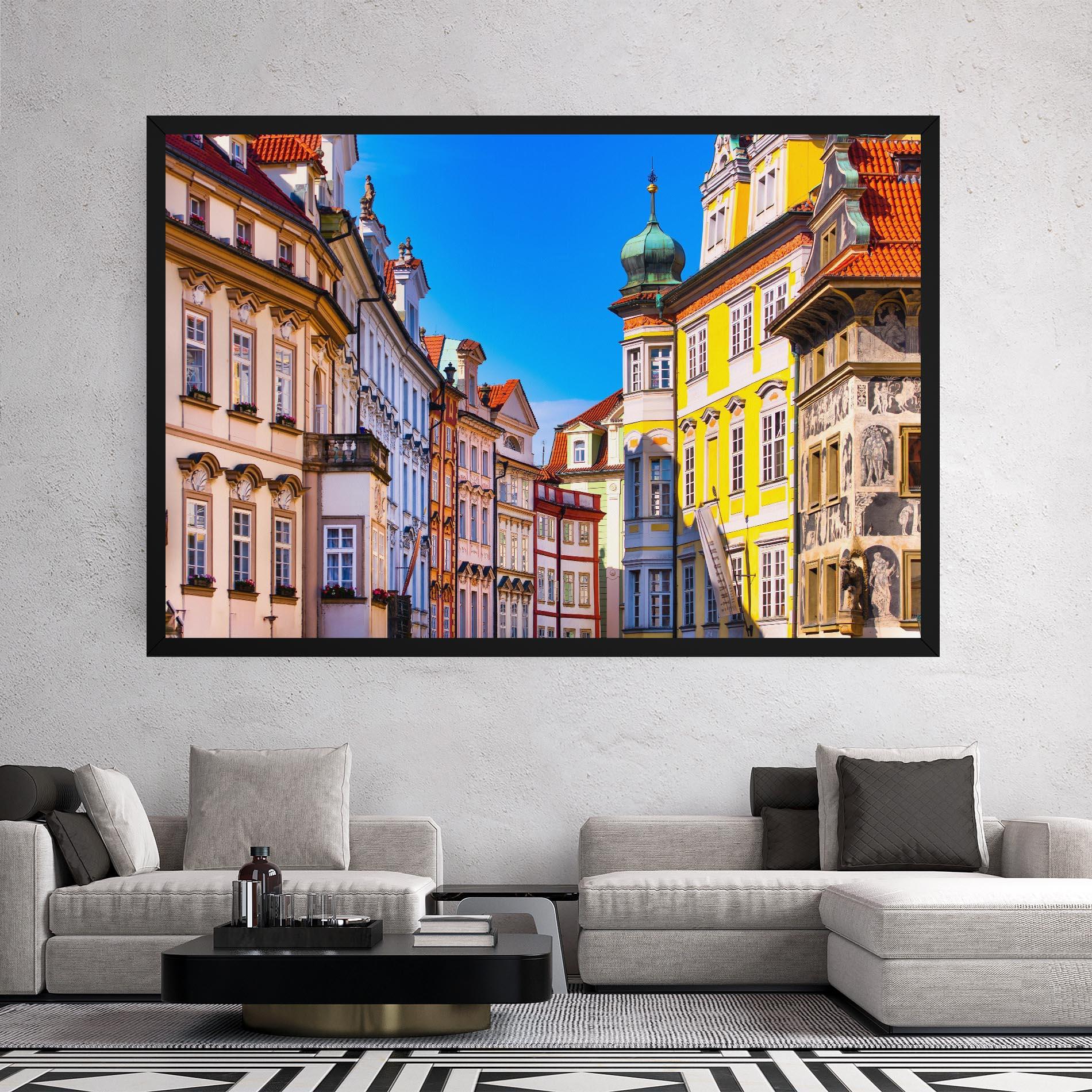 Leinwandbild Prague Buildings mockup 2