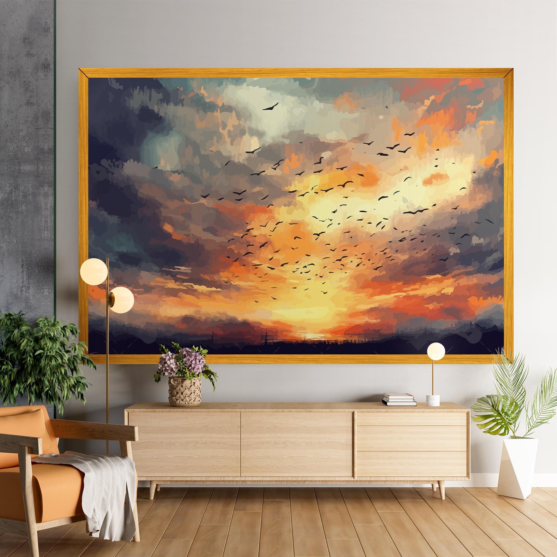 Leinwandbild Majestic Sunset mockup 9