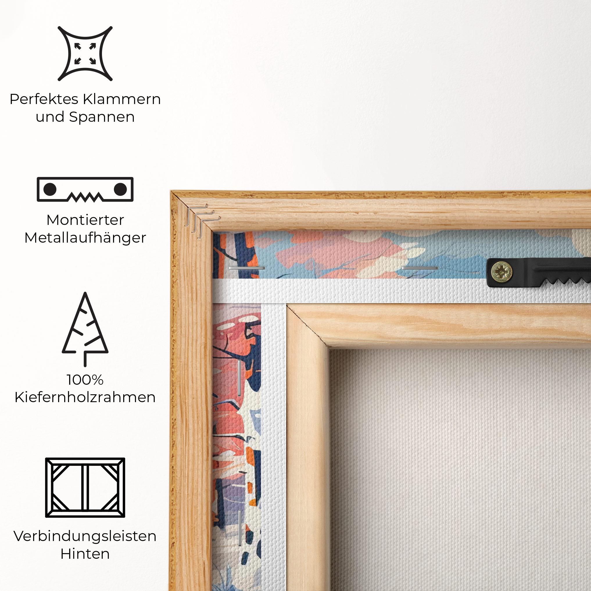 Leinwandbild Winter Deer Art mockup 5