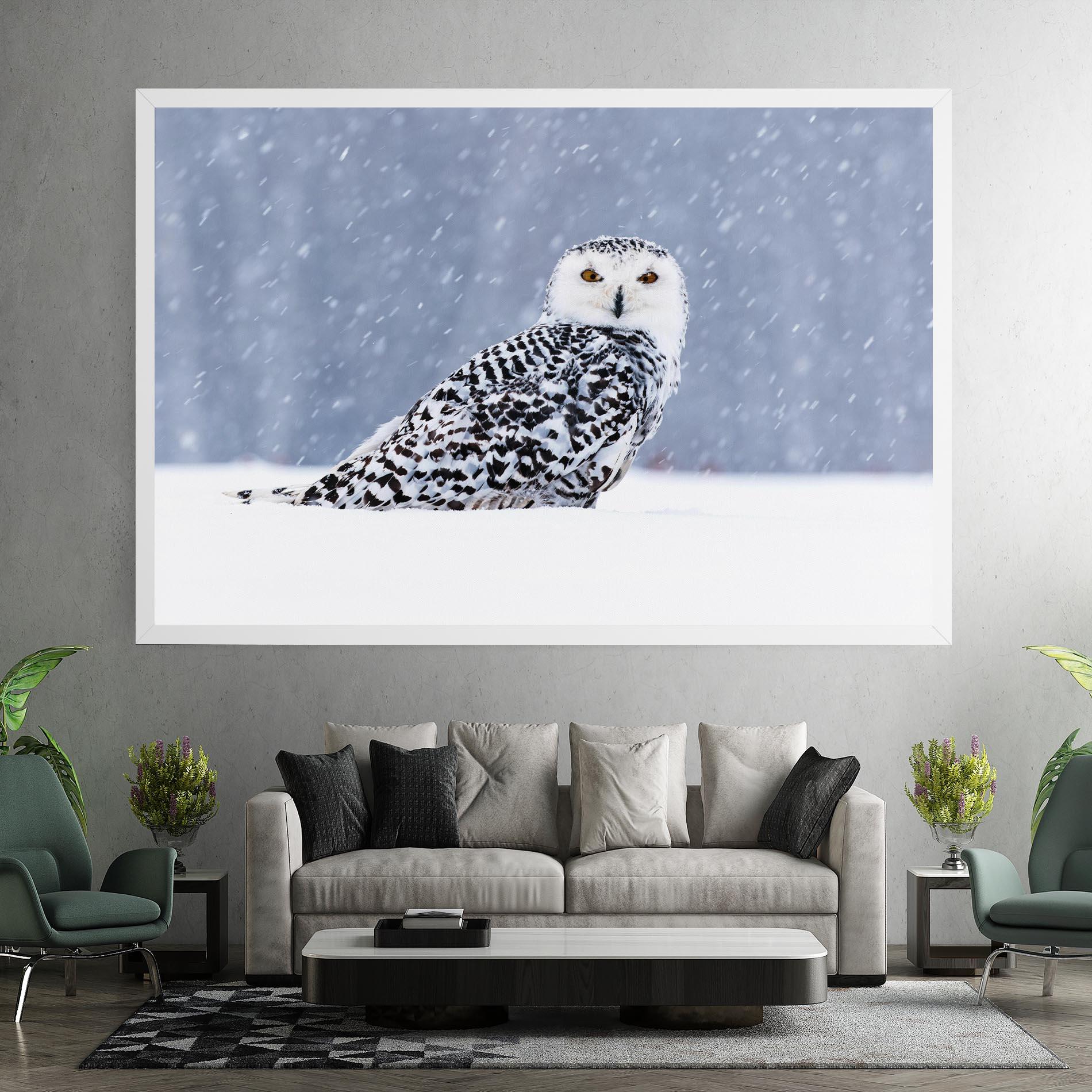 Leinwandbild Snow Owl mockup 7